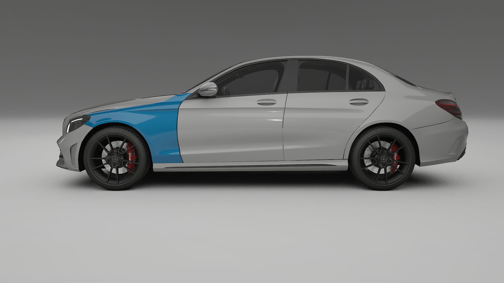 Pellicola Protettiva per Vernice Mercedes C-class W205 AMG berlina | Kit Completo CrystalGuard PPF Trasparente Pretagliato