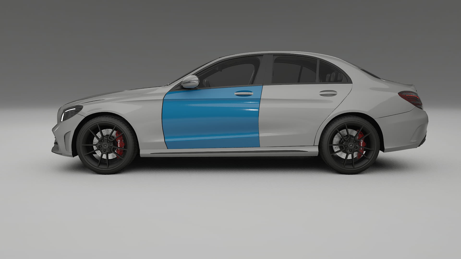 Pellicola Protettiva per Vernice Mercedes C-class W205 AMG berlina | Kit Completo CrystalGuard PPF Trasparente Pretagliato