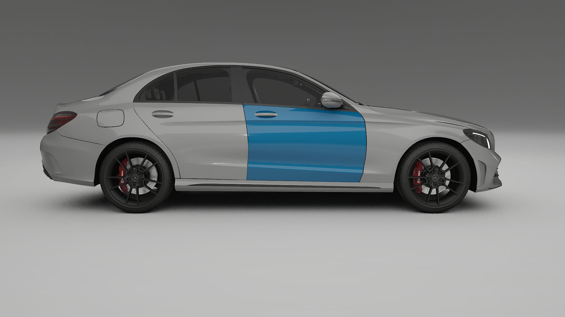 Pellicola Protettiva per Vernice Mercedes C-class W205 AMG berlina | Kit Completo CrystalGuard PPF Trasparente Pretagliato