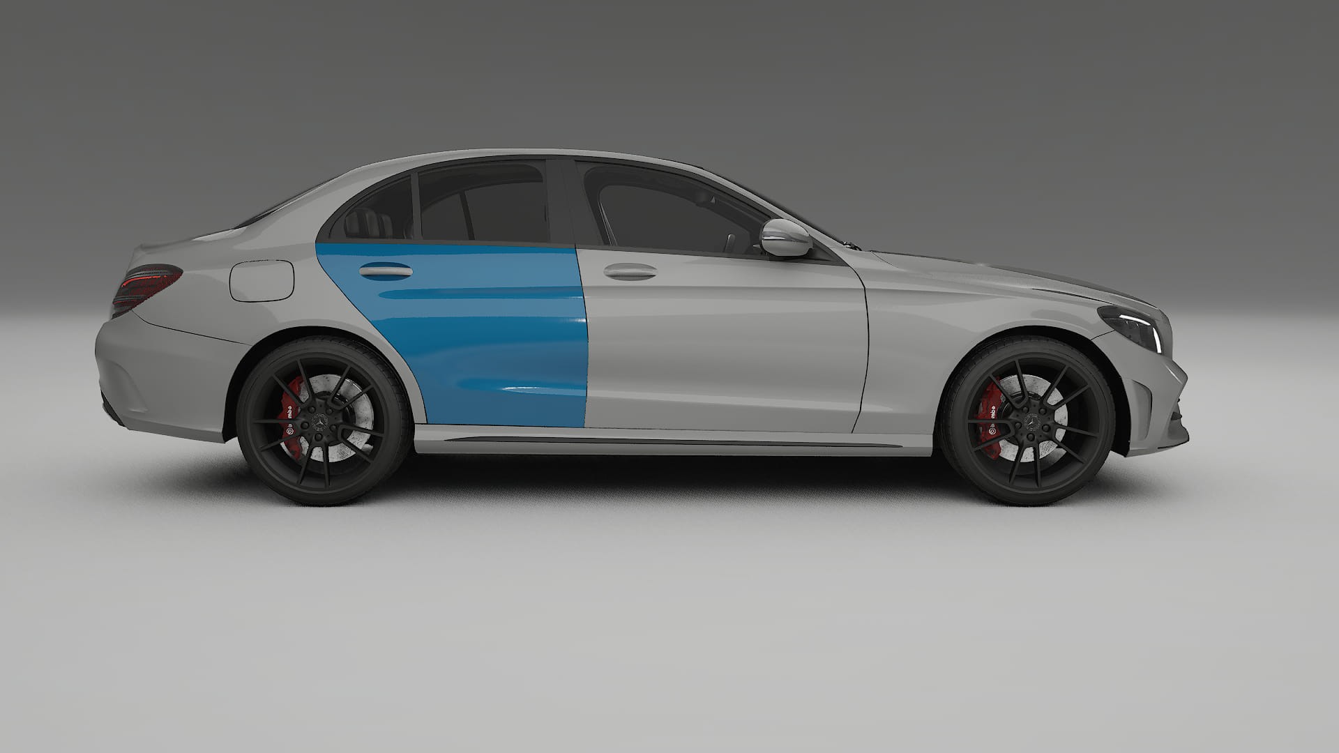 Pellicola Protettiva per Vernice Mercedes C-class W205 AMG berlina | Kit Completo CrystalGuard PPF Trasparente Pretagliato