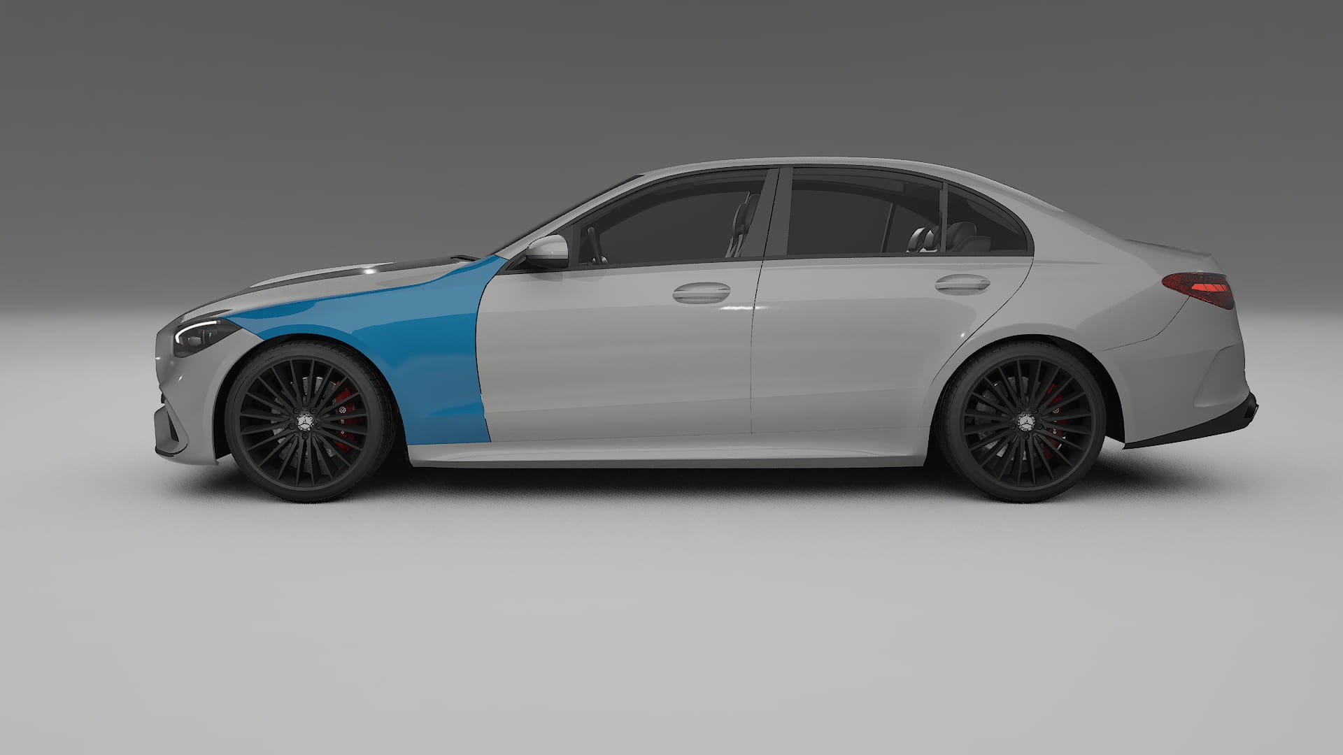 Pellicola Protettiva per Vernice Mercedes C-class W206 | Kit Completo CrystalGuard PPF Trasparente Pretagliato