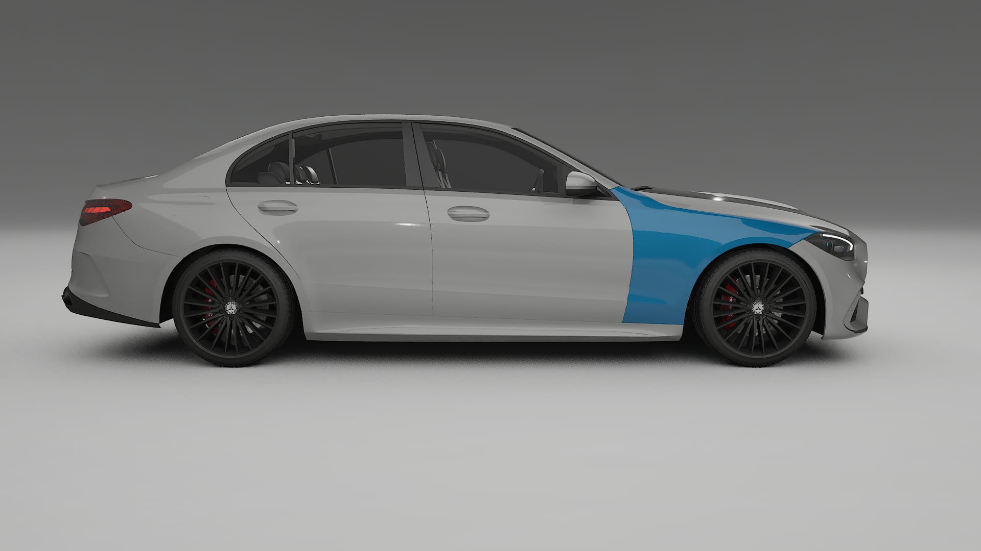 Pellicola Protettiva per Vernice Mercedes C-class W206 | Kit Completo CrystalGuard PPF Trasparente Pretagliato