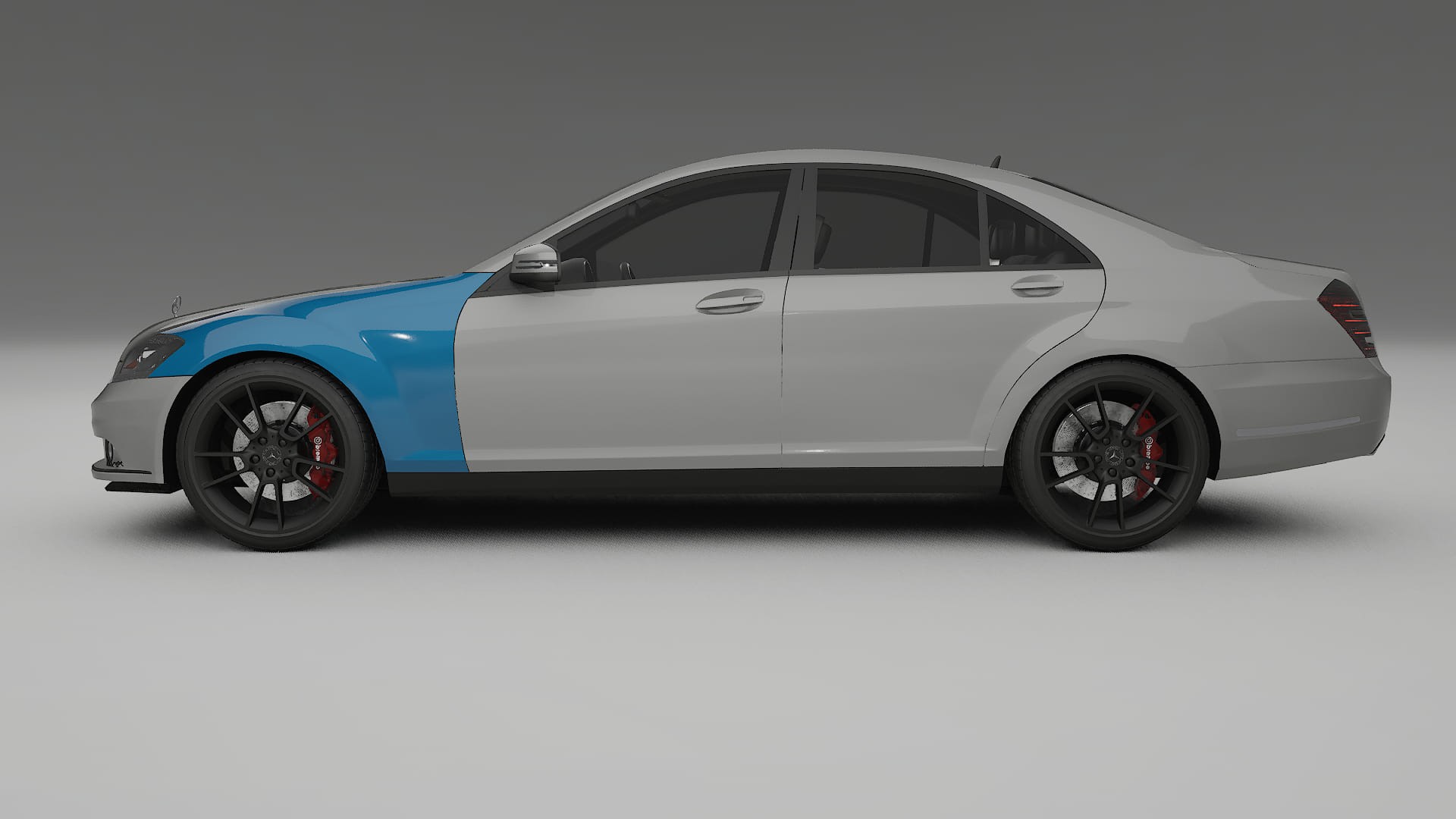 Pellicola Protettiva per Vernice Mercedes S-class W221 facelift | Kit Completo CrystalGuard PPF Trasparente Pretagliato