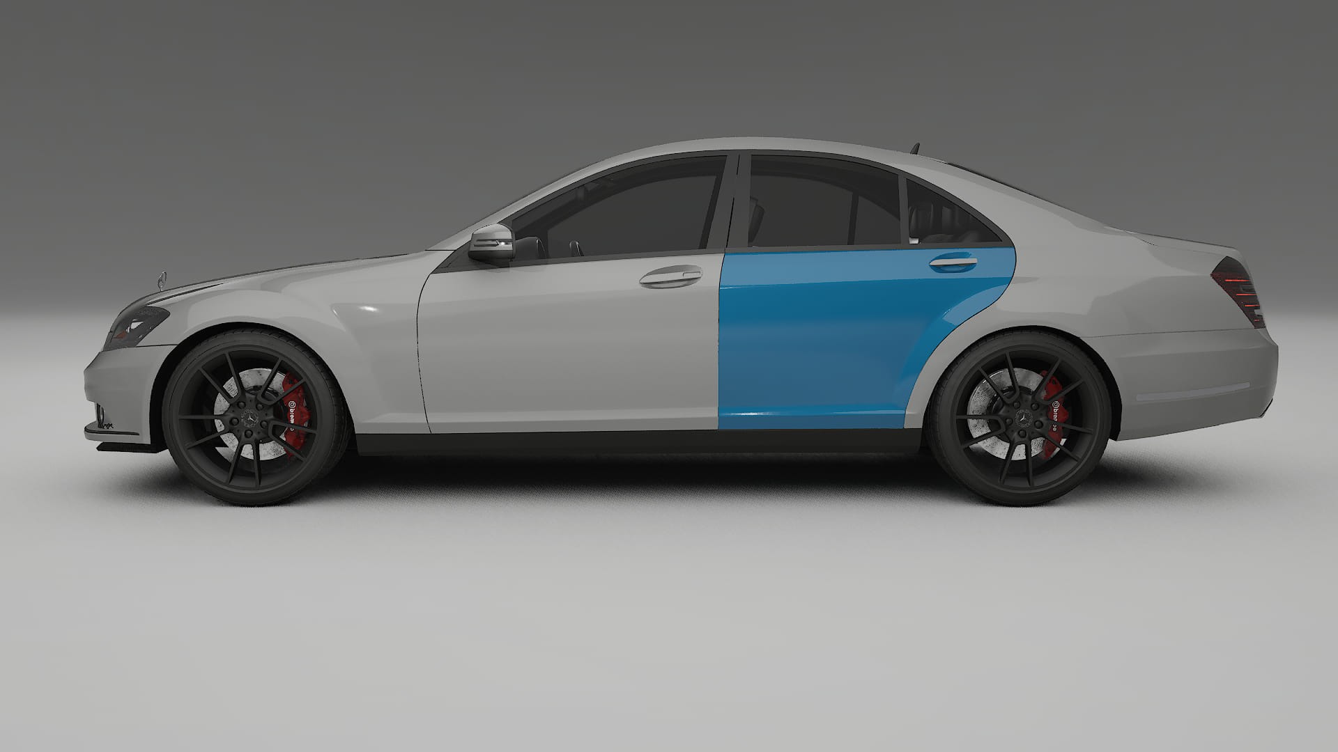 Pellicola Protettiva per Vernice Mercedes S-class W221 facelift | Kit Completo CrystalGuard PPF Trasparente Pretagliato