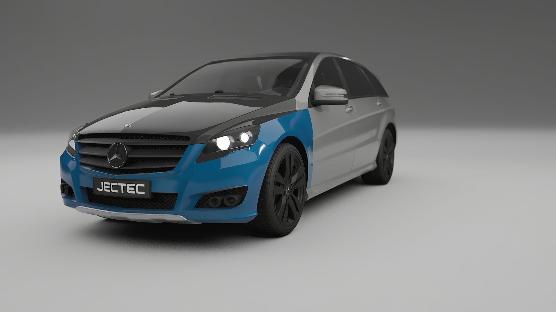 Pellicola Protettiva per Vernice Mercedes R-class W251 facelift | Kit Anteriore CrystalGuard con Cofano Carbon Look