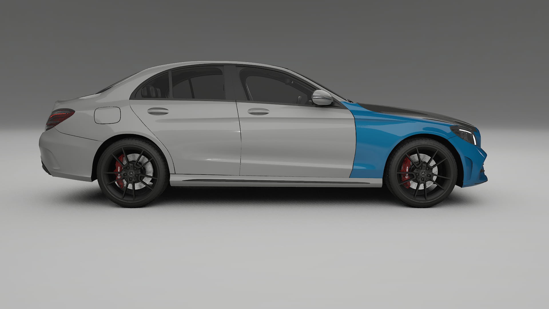 Pellicola Protettiva per Vernice Mercedes C-class W205 AMG berlina | Kit Anteriore CrystalGuard con Cofano Carbon Look