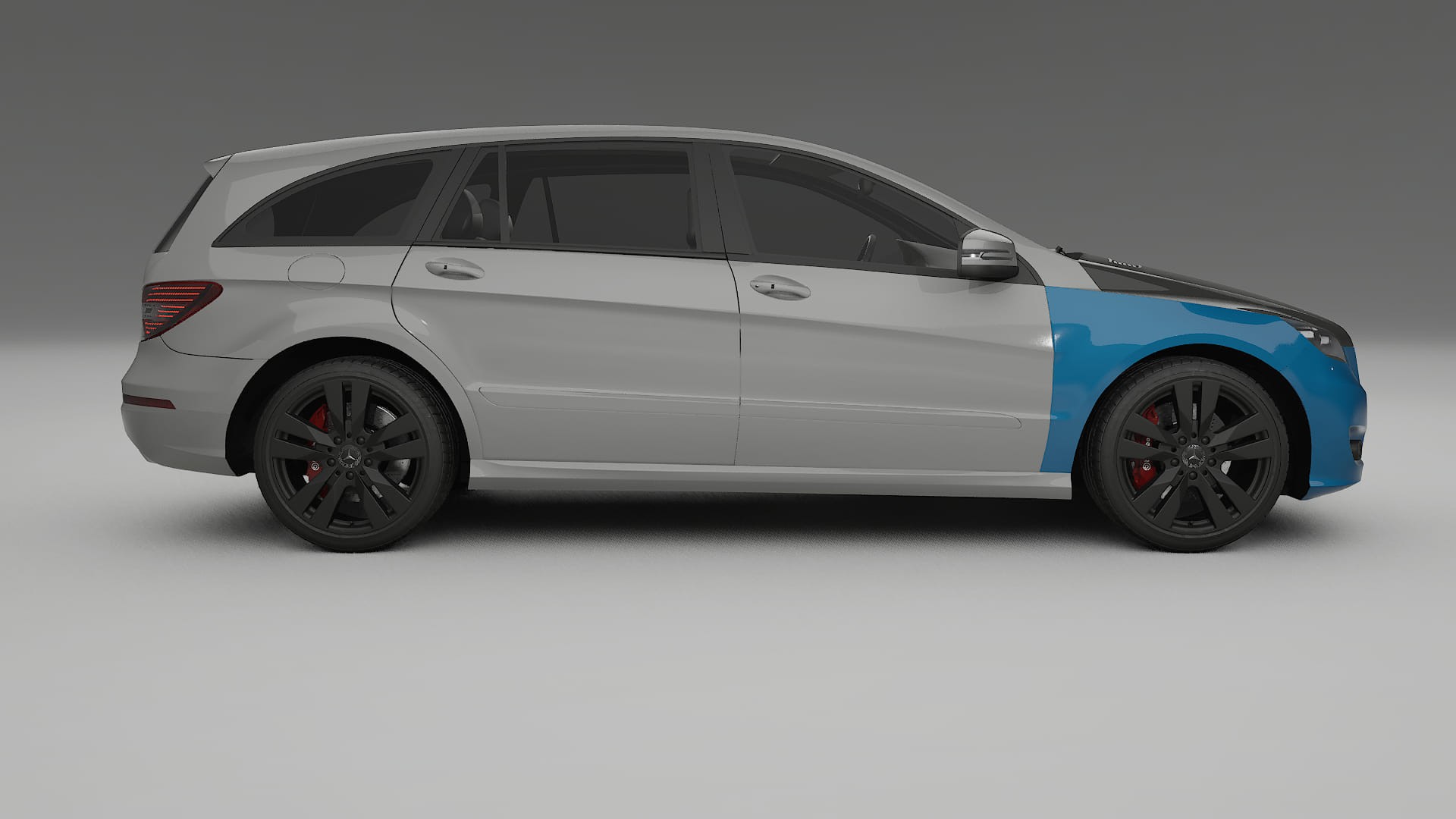 Pellicola Protettiva per Vernice Mercedes R-class W251 facelift | Kit Anteriore CrystalGuard con Cofano Carbon Look