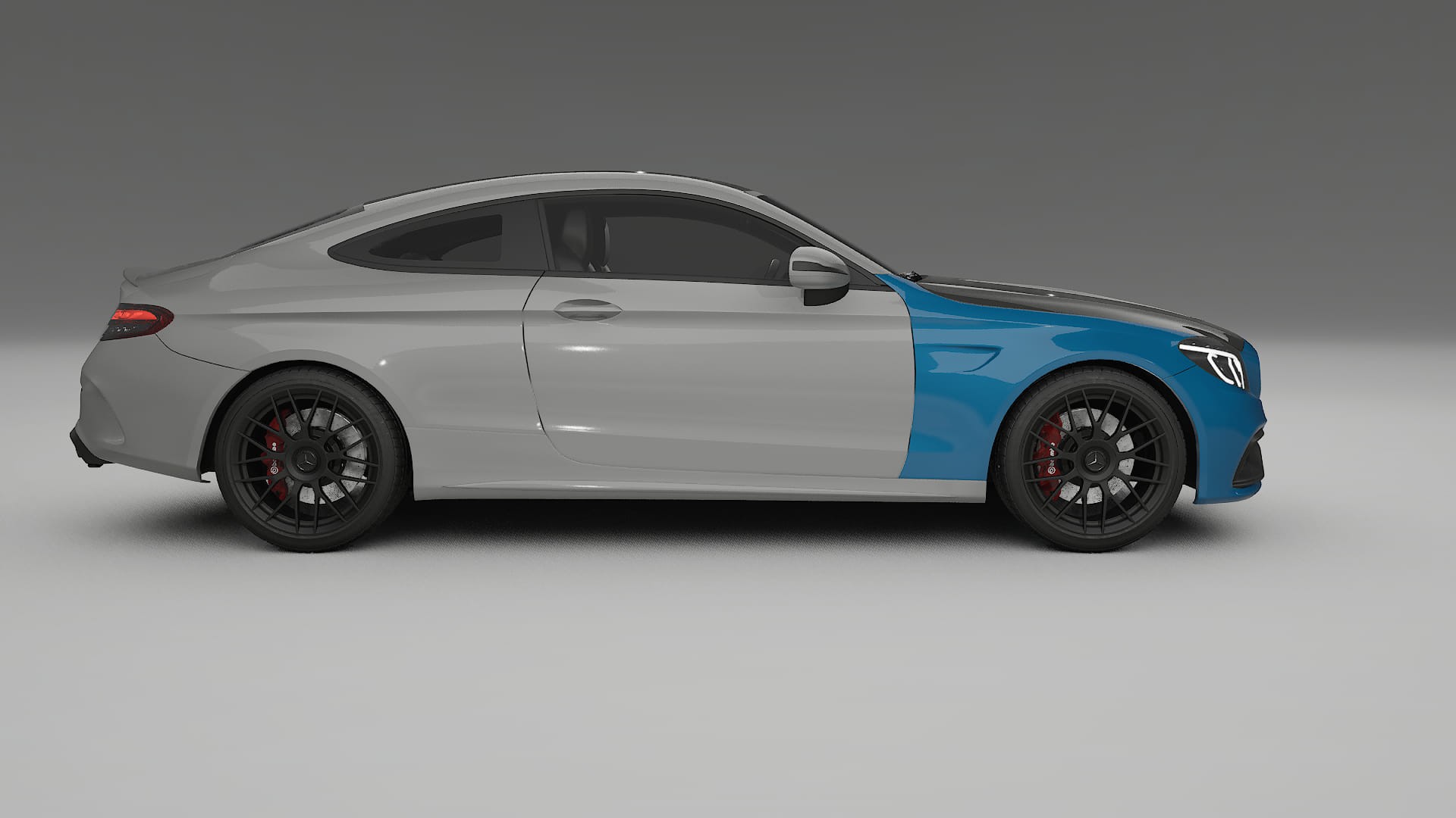 Pellicola Protettiva per Vernice Mercedes C63 AMG W205 coupe | Kit Anteriore CrystalGuard con Cofano Carbon Look