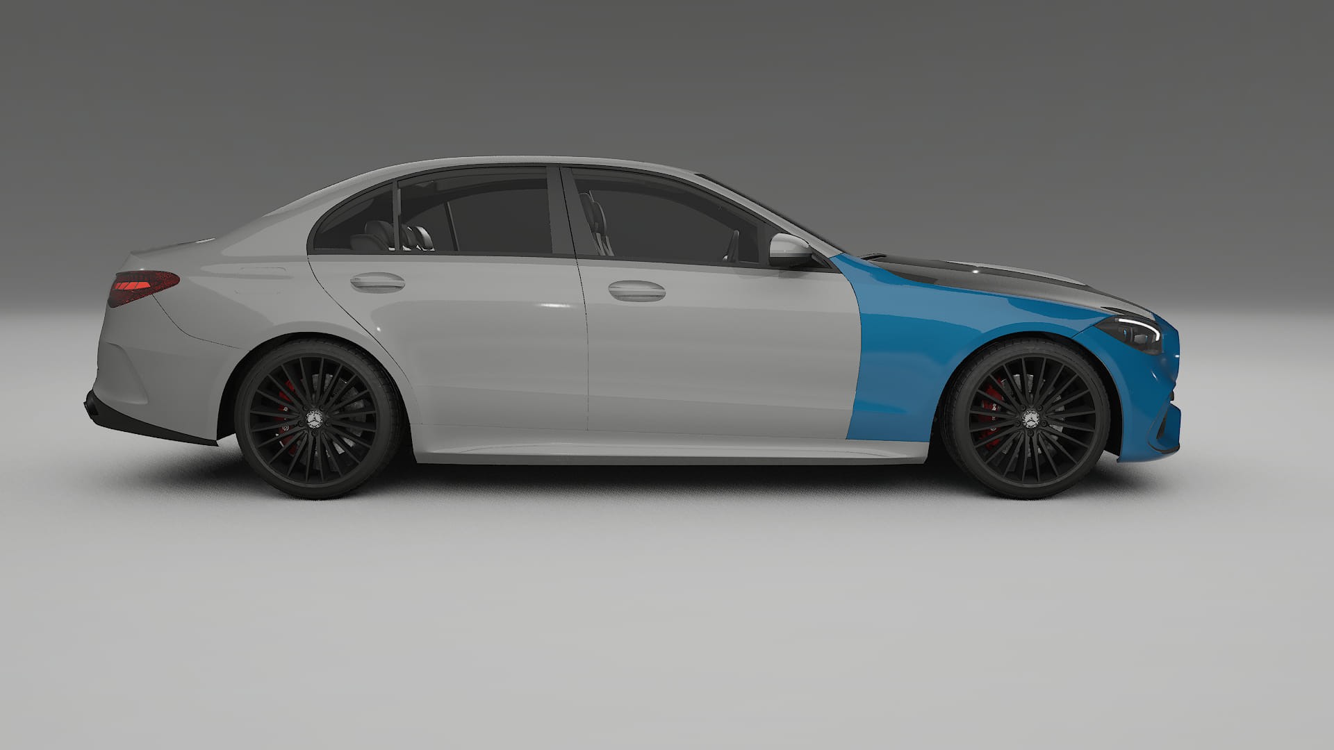 Pellicola Protettiva per Vernice Mercedes C-class W206 | Kit Anteriore CrystalGuard con Cofano Carbon Look