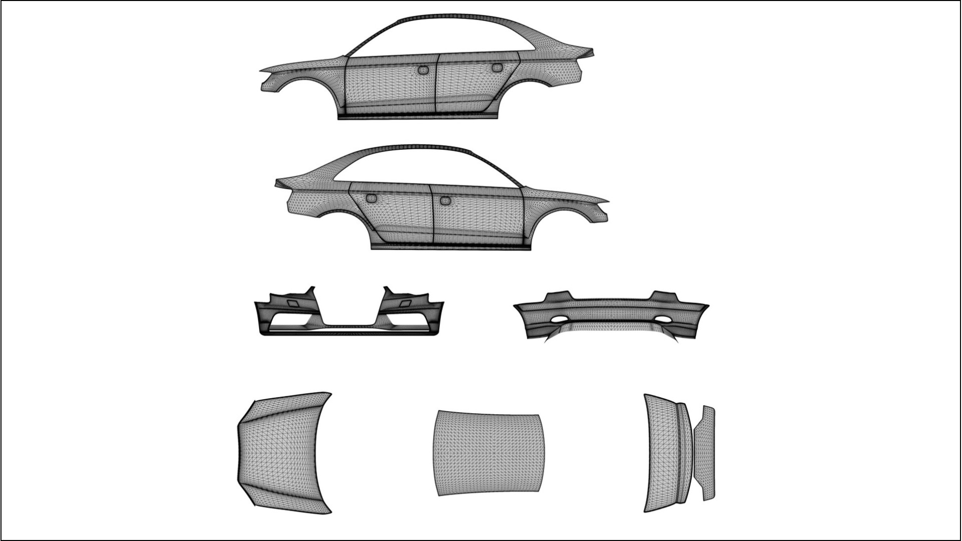 Audi A3 8V sedan prefacelift pre-LCI COBRA 11 – Kit Wrap PPF Personalizzato in Pellicola Poliuretanica Stampabile