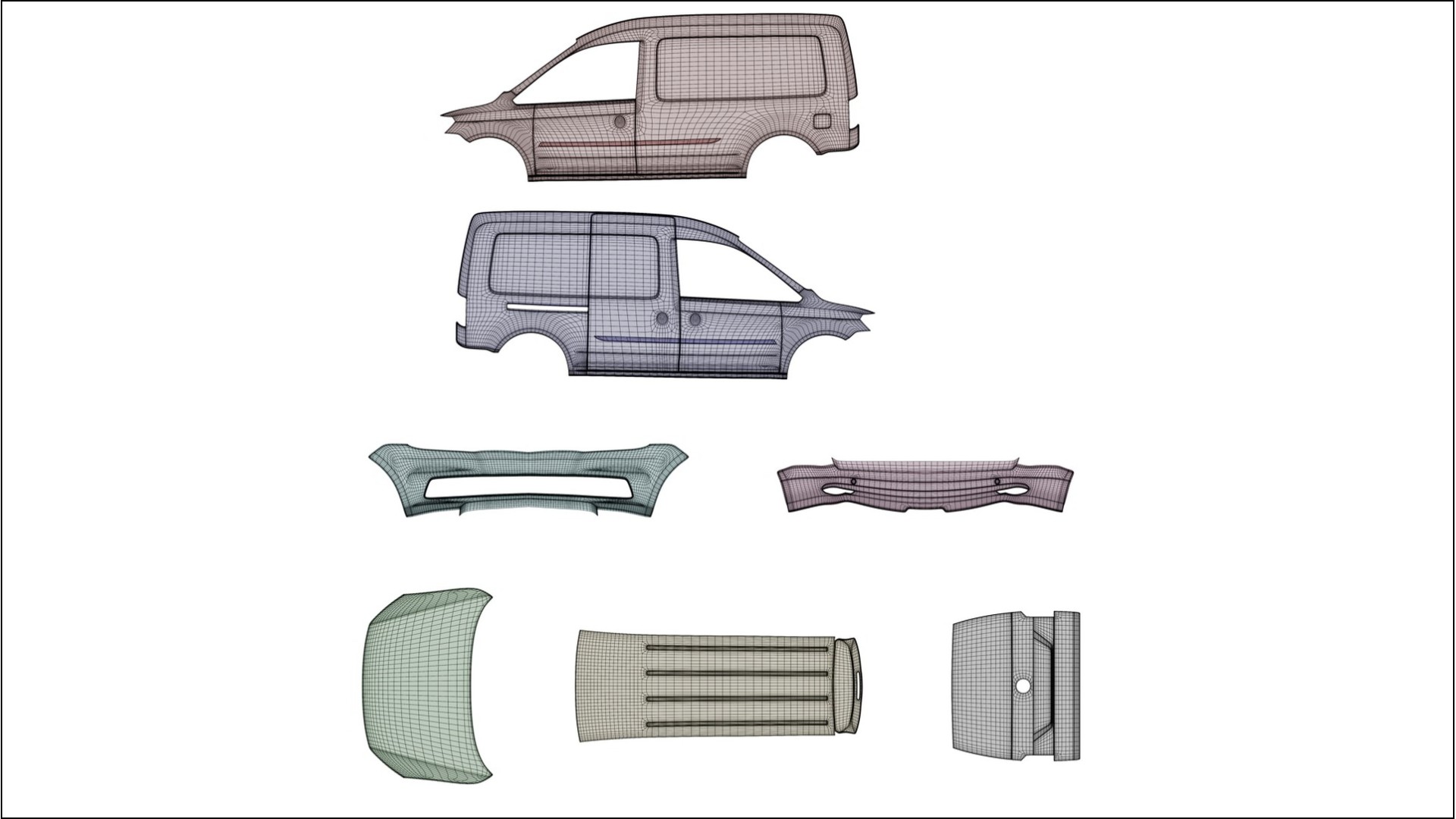 VW Caddy Maxi SB COBRA 11 – Kit Wrap PPF Personalizzato in Pellicola Poliuretanica Stampabile