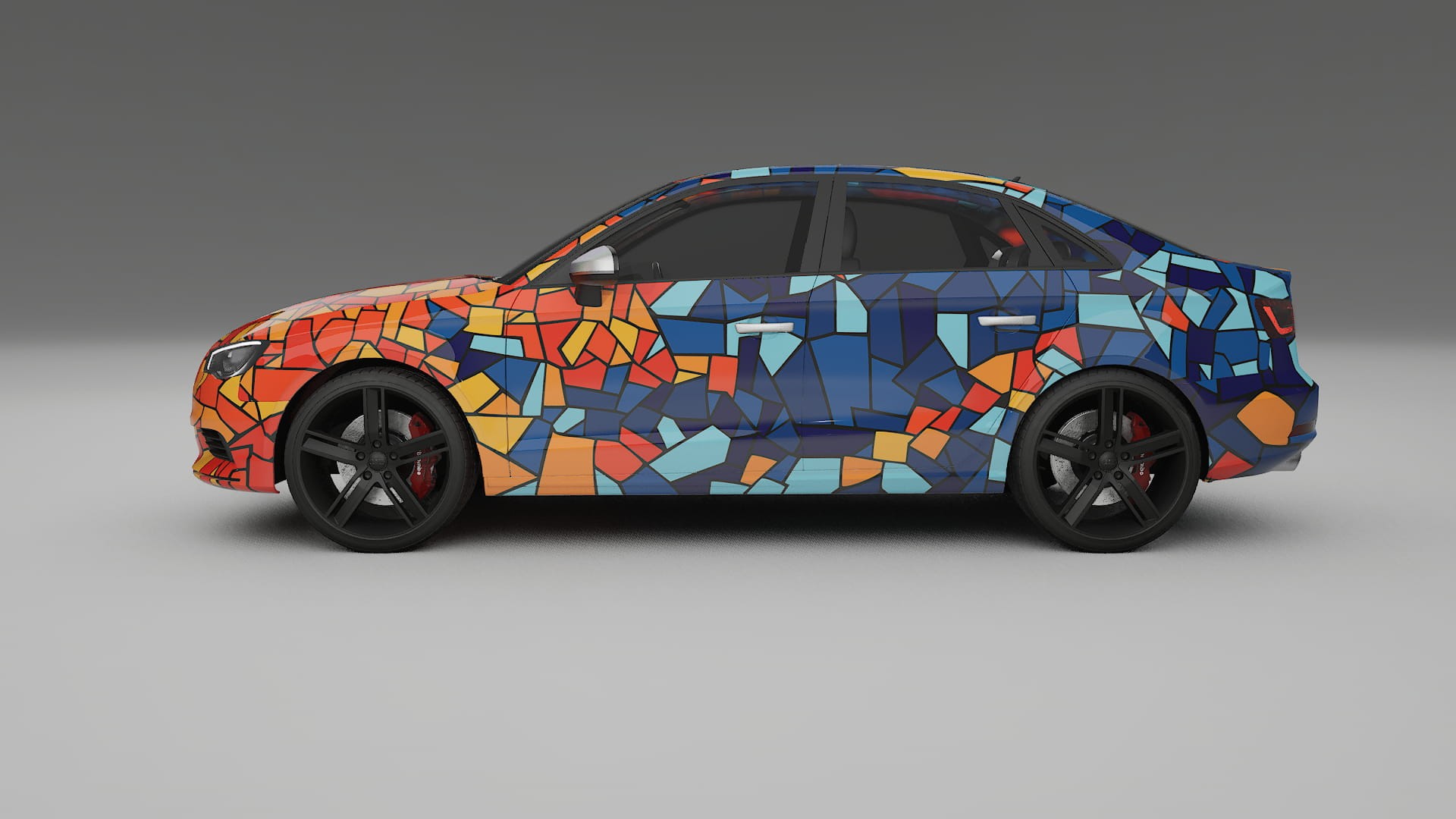 Audi A3 8V sedan prefacelift pre-LCI BARCELONA – Kit Wrap PPF Personalizzato in Pellicola Poliuretanica Stampabile