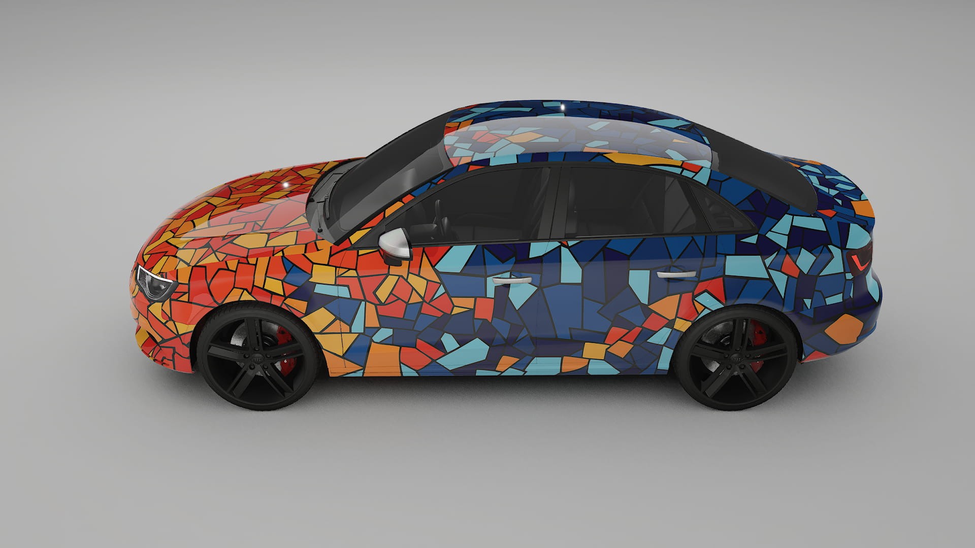 Audi A3 8V sedan prefacelift pre-LCI BARCELONA – Kit Wrap PPF Personalizzato in Pellicola Poliuretanica Stampabile