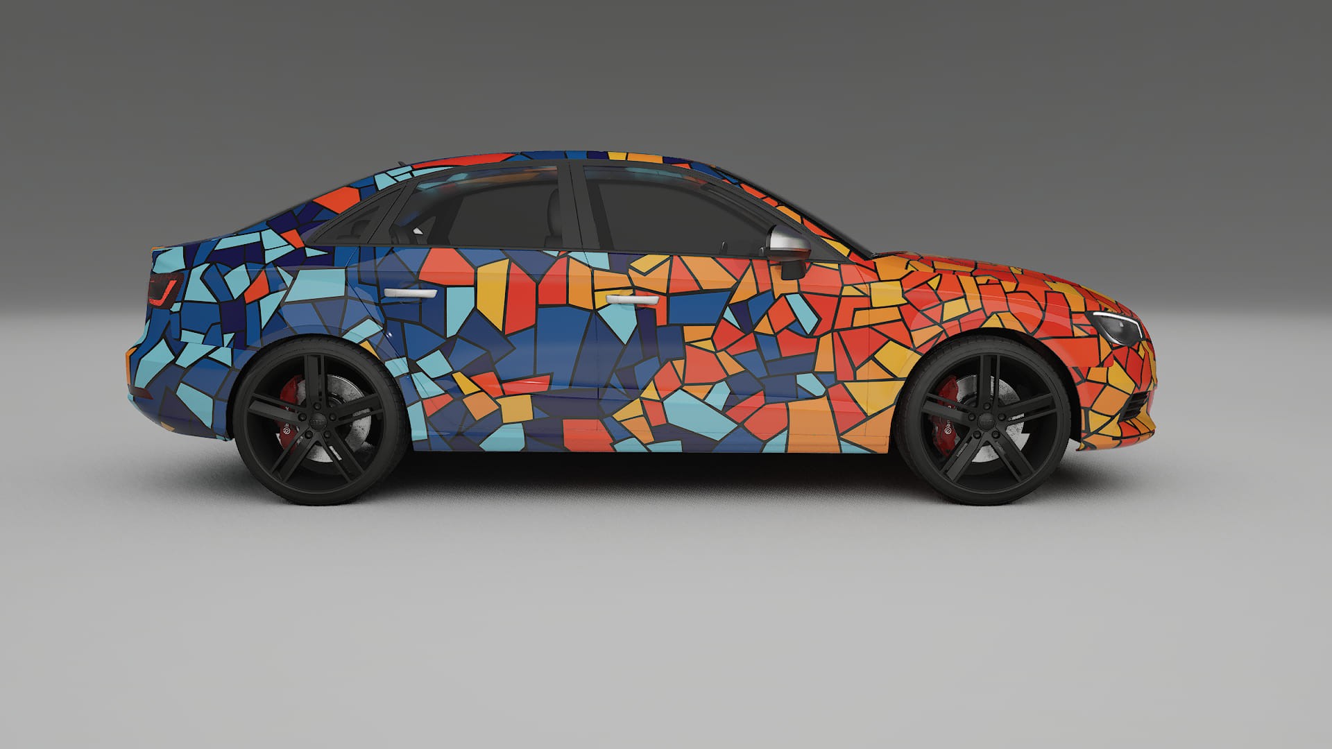 Audi A3 8V sedan prefacelift pre-LCI BARCELONA – Kit Wrap PPF Personalizzato in Pellicola Poliuretanica Stampabile