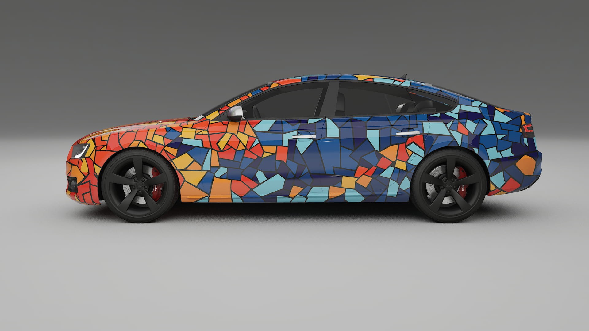 Audi A5 8T Sportback prefacelift pre-LCI BARCELONA – Kit Wrap PPF Personalizzato in Pellicola Poliuretanica Stampabile