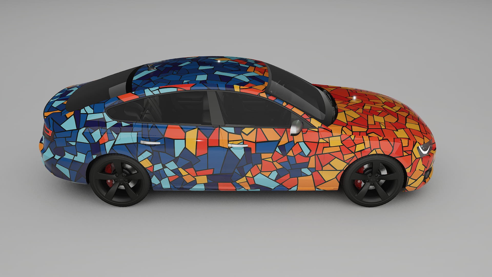 Audi A5 8T Sportback prefacelift pre-LCI BARCELONA – Kit Wrap PPF Personalizzato in Pellicola Poliuretanica Stampabile