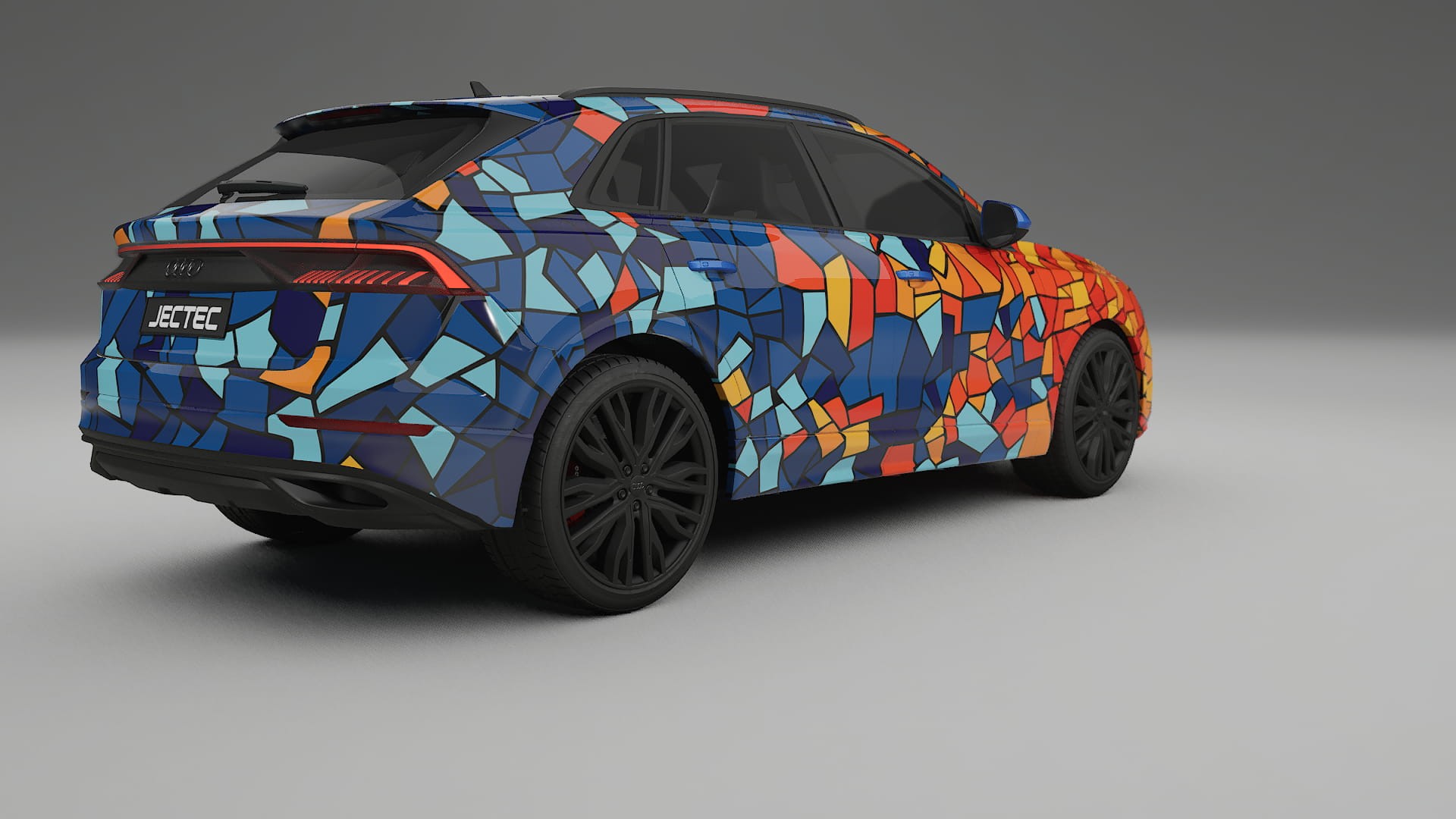 Audi Q8 F1 prefacelift pre-LCI BARCELONA – Kit Wrap PPF Personalizzato in Pellicola Poliuretanica Stampabile