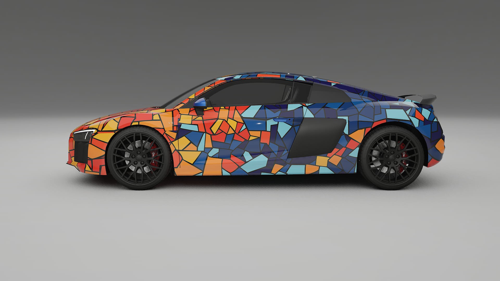 Audi R8 typ-4S prefacelift pre-LCI BARCELONA – Kit Wrap PPF Personalizzato in Pellicola Poliuretanica Stampabile