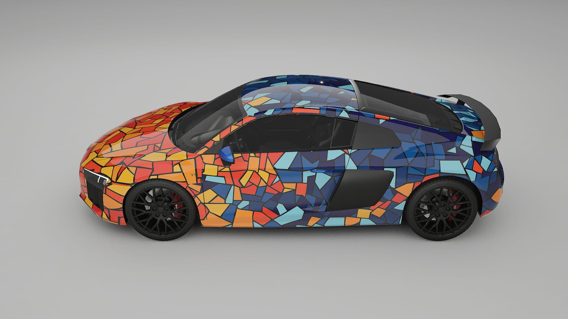 Audi R8 typ-4S prefacelift pre-LCI BARCELONA – Kit Wrap PPF Personalizzato in Pellicola Poliuretanica Stampabile