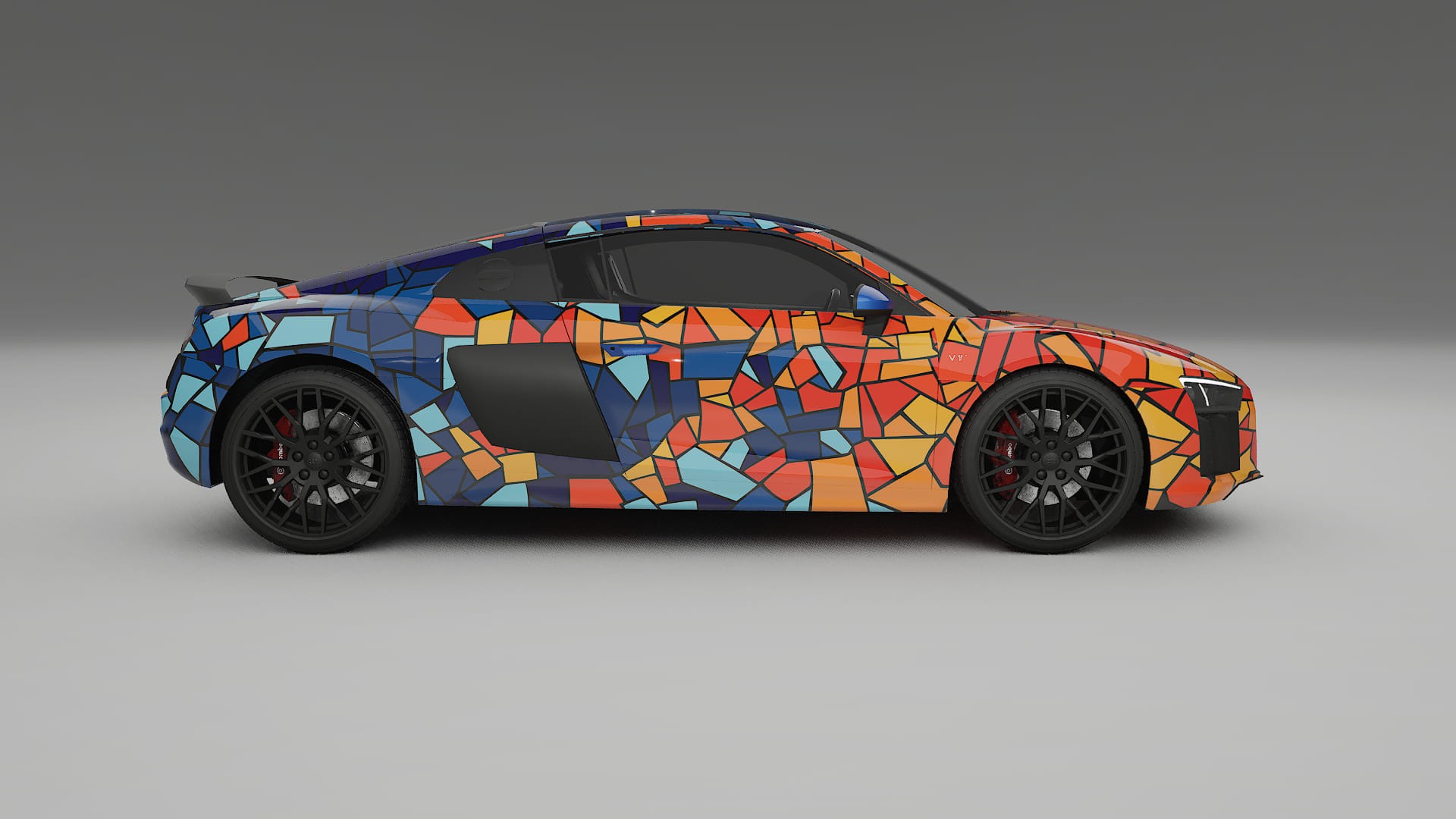 Audi R8 typ-4S prefacelift pre-LCI BARCELONA – Kit Wrap PPF Personalizzato in Pellicola Poliuretanica Stampabile