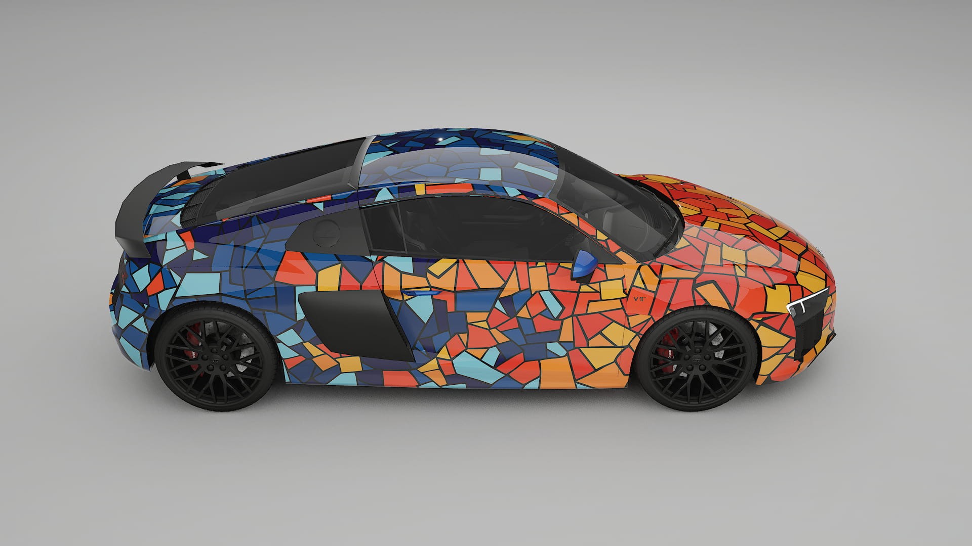Audi R8 typ-4S prefacelift pre-LCI BARCELONA – Kit Wrap PPF Personalizzato in Pellicola Poliuretanica Stampabile