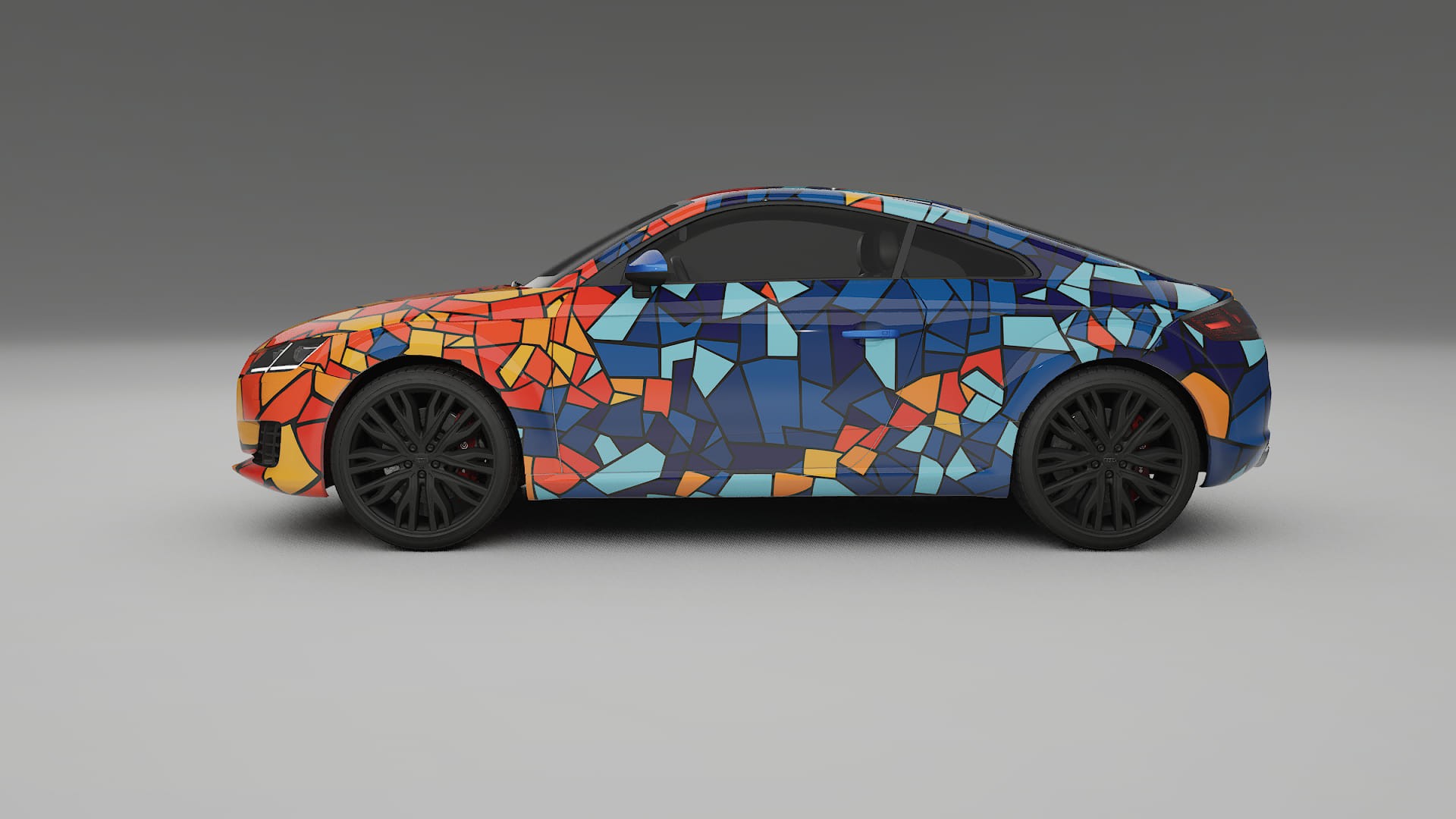 Audi TT Coupe 8S prefacelift pre-LCI BARCELONA – Kit Wrap PPF Personalizzato in Pellicola Poliuretanica Stampabile
