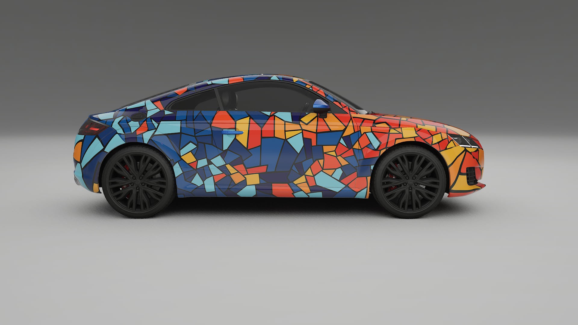 Audi TT Coupe 8S prefacelift pre-LCI BARCELONA – Kit Wrap PPF Personalizzato in Pellicola Poliuretanica Stampabile