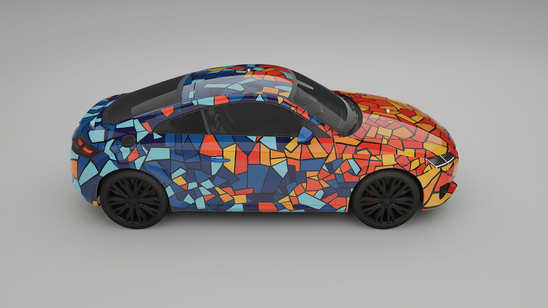 Audi TT Coupe 8S prefacelift pre-LCI BARCELONA – Kit Wrap PPF Personalizzato in Pellicola Poliuretanica Stampabile