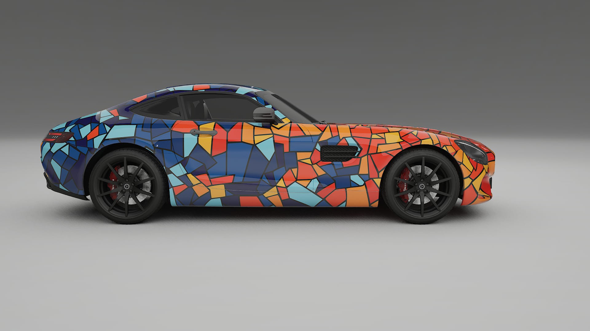 Mercedes AMG GT C190 Coupe BARCELONA – Kit Wrap PPF Personalizzato in Pellicola Poliuretanica Stampabile