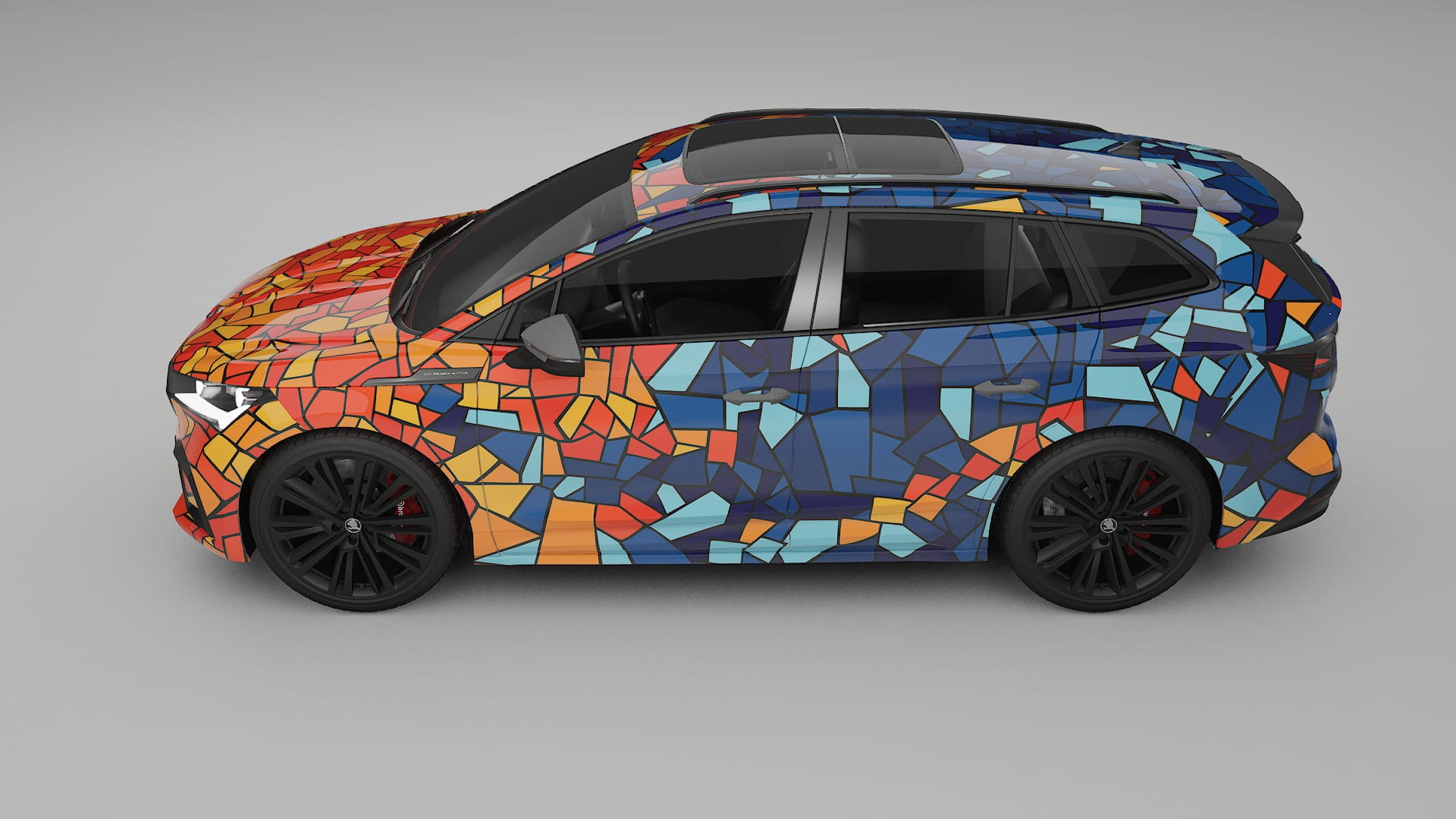 Škoda Enyaq MEB BARCELONA – Kit Wrap PPF Personalizzato in Pellicola Poliuretanica Stampabile