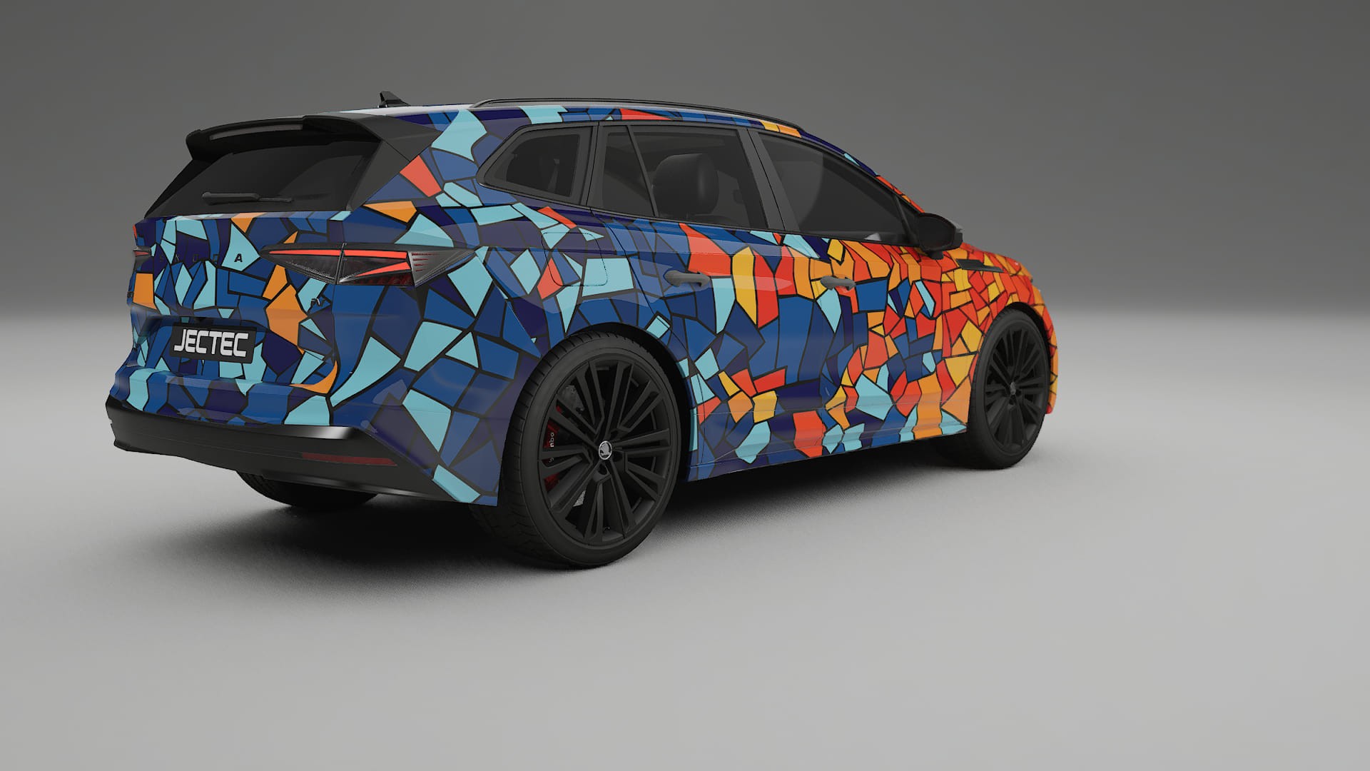 Škoda Enyaq MEB BARCELONA – Kit Wrap PPF Personalizzato in Pellicola Poliuretanica Stampabile