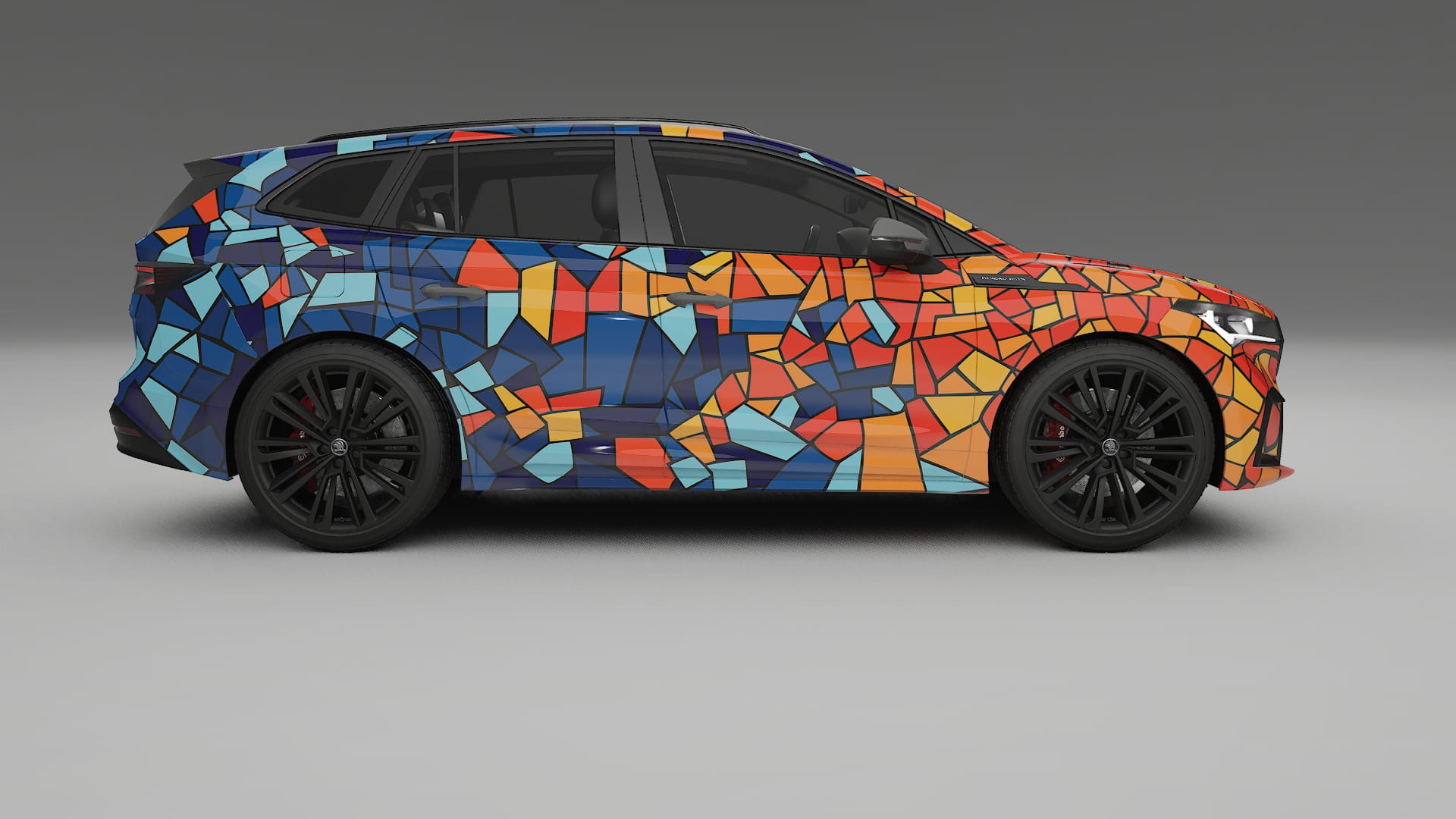 Škoda Enyaq MEB BARCELONA – Kit Wrap PPF Personalizzato in Pellicola Poliuretanica Stampabile