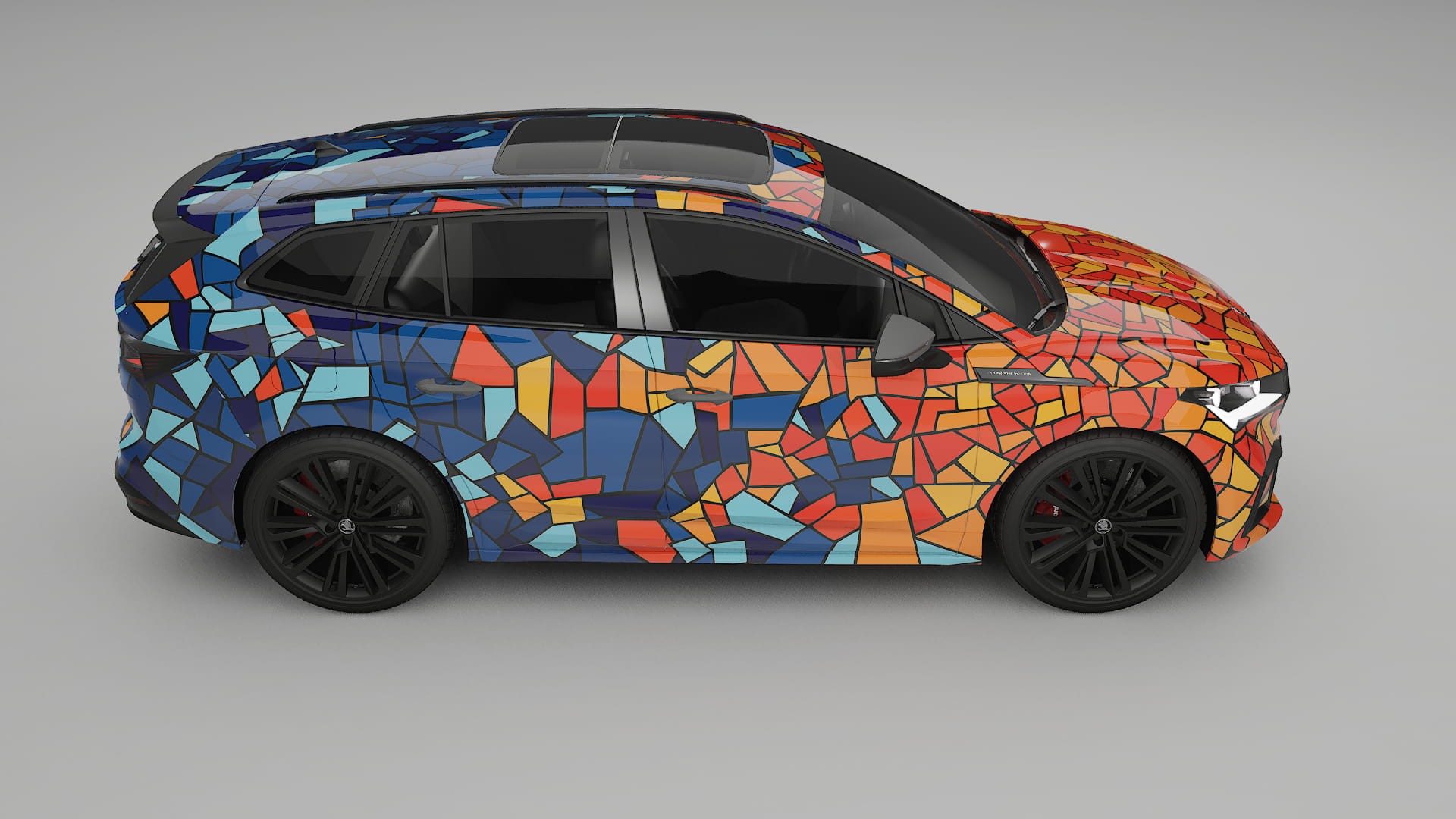 Škoda Enyaq MEB BARCELONA – Kit Wrap PPF Personalizzato in Pellicola Poliuretanica Stampabile