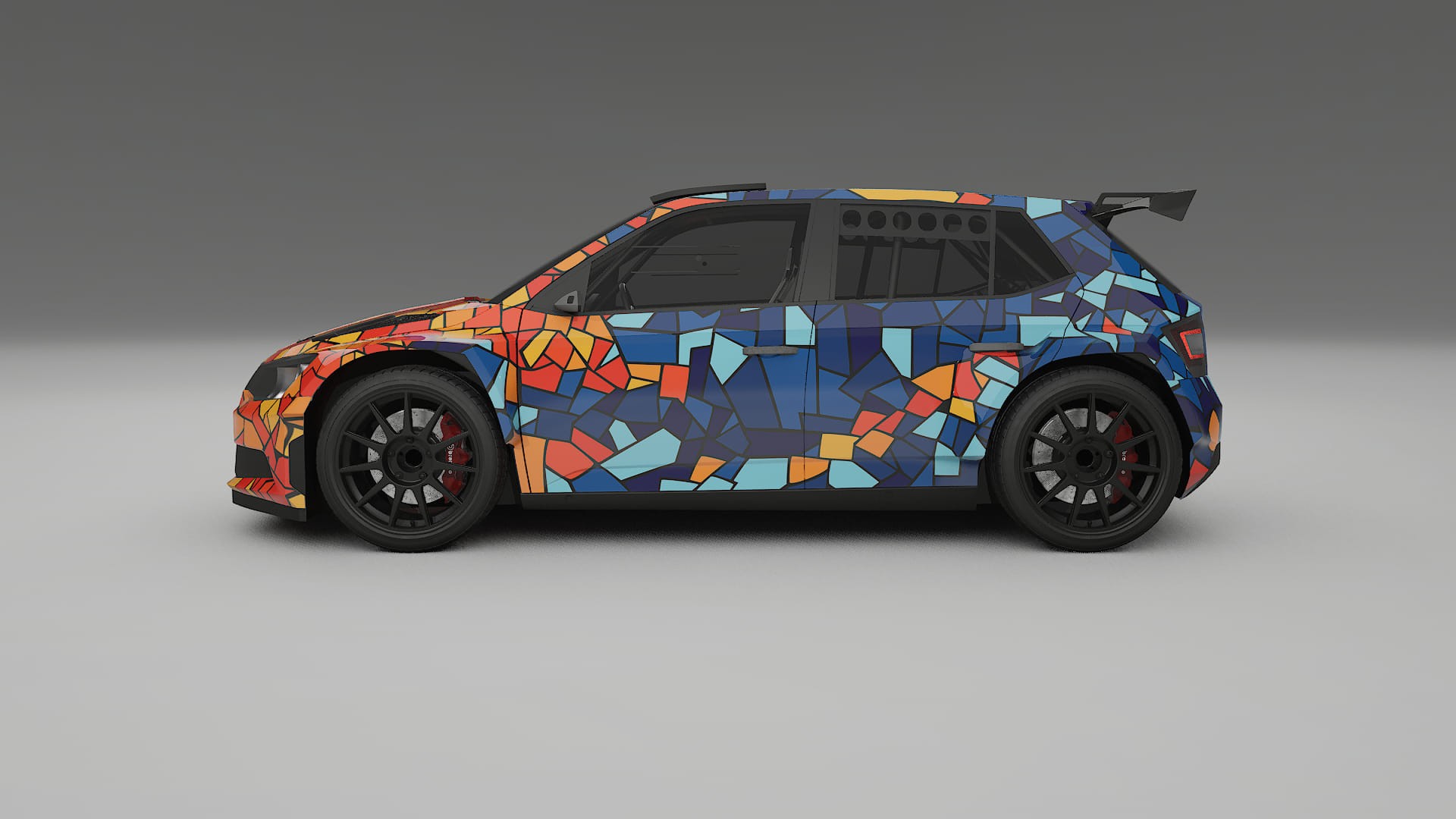 Škoda Fabia R5 6V BARCELONA – Kit Wrap PPF Personalizzato in Pellicola Poliuretanica Stampabile