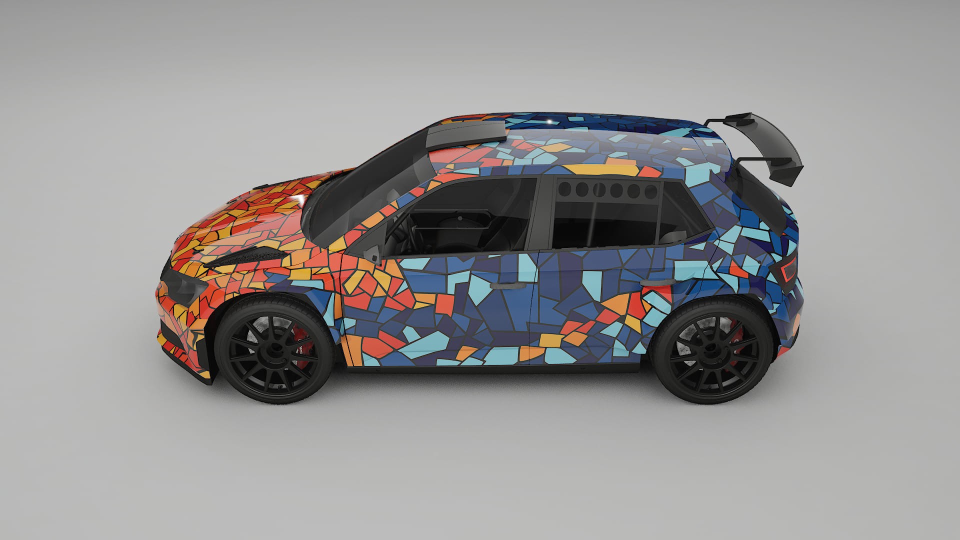 Škoda Fabia R5 6V BARCELONA – Kit Wrap PPF Personalizzato in Pellicola Poliuretanica Stampabile