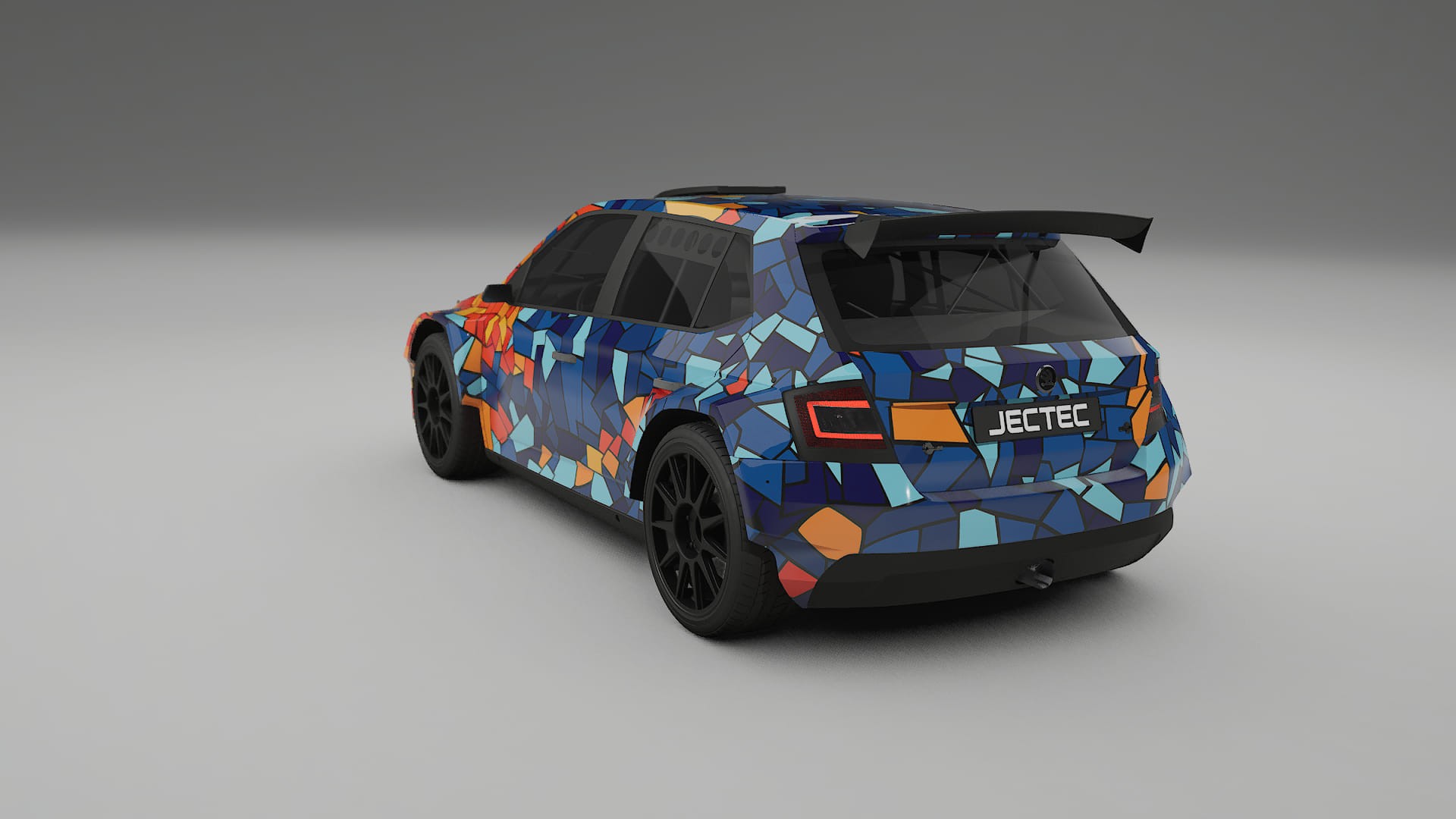 Škoda Fabia R5 6V BARCELONA – Kit Wrap PPF Personalizzato in Pellicola Poliuretanica Stampabile