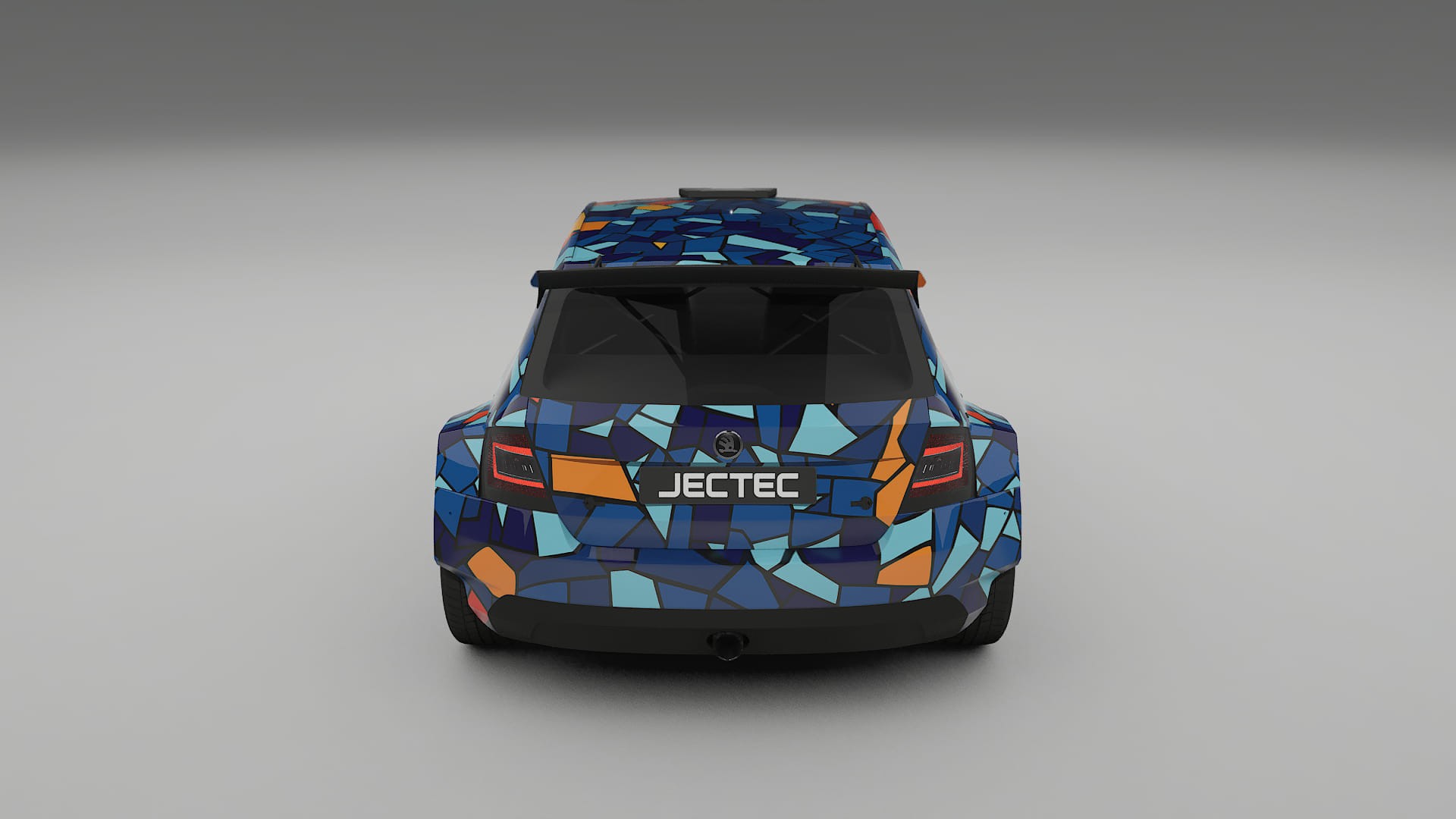 Škoda Fabia R5 6V BARCELONA – Kit Wrap PPF Personalizzato in Pellicola Poliuretanica Stampabile