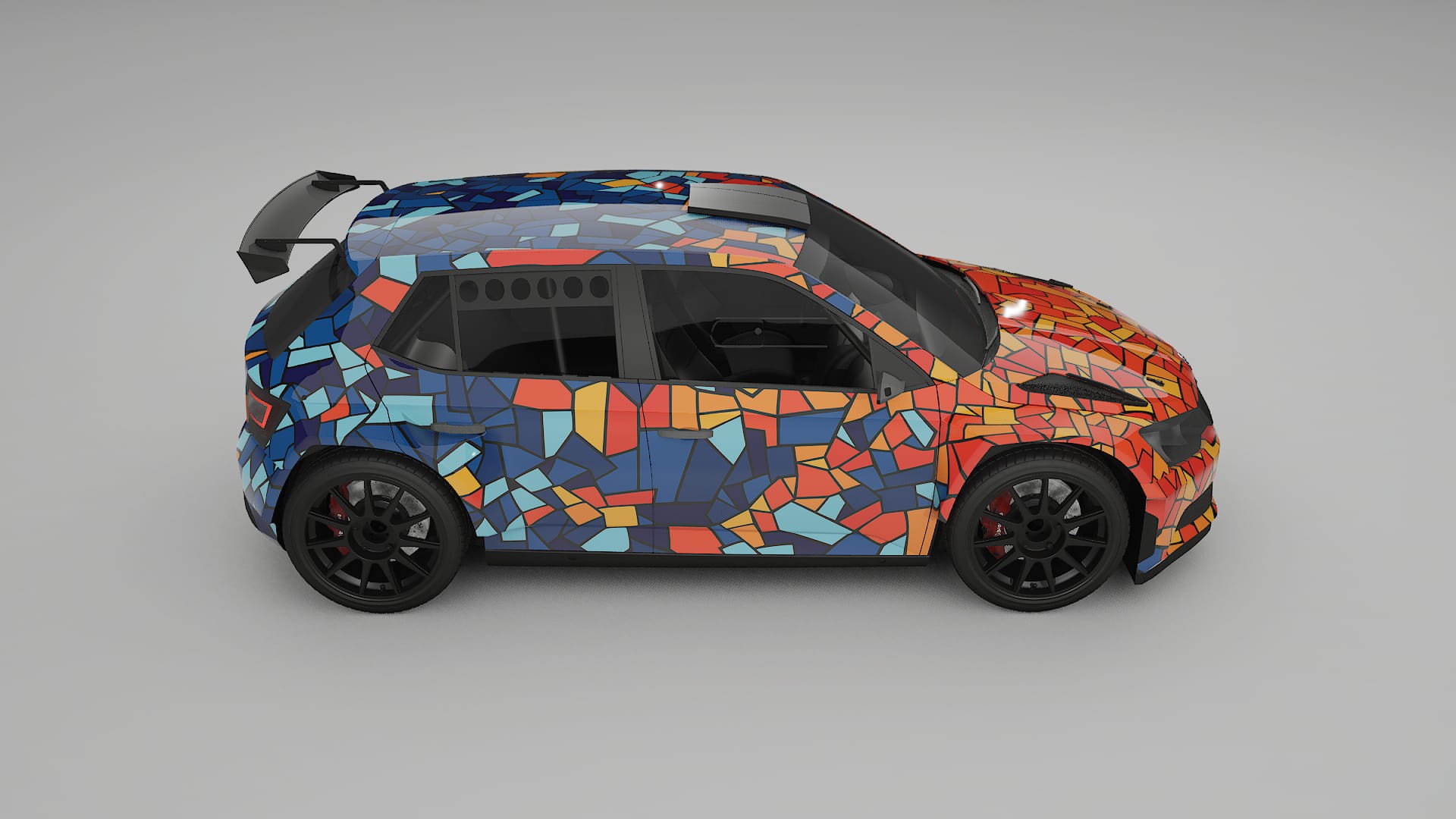 Škoda Fabia R5 6V BARCELONA – Kit Wrap PPF Personalizzato in Pellicola Poliuretanica Stampabile