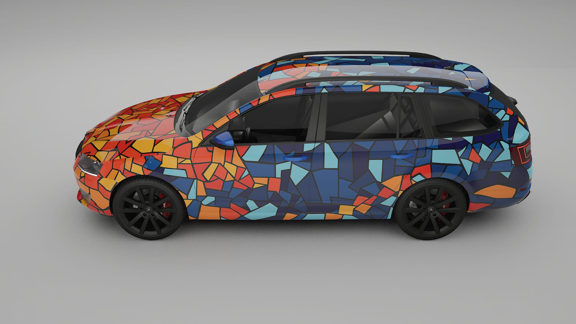 Škoda Octavia combi 5E BARCELONA Designed Wrap PPF Kit – Printable Polyurethane Film