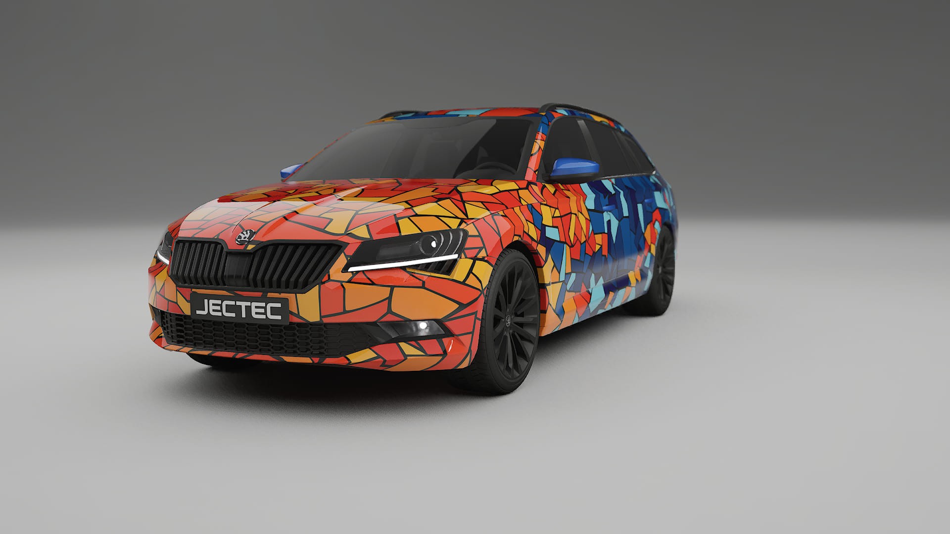 Škoda Superb B8 BARCELONA Designed Wrap PPF Kit – Printable Polyurethane Film