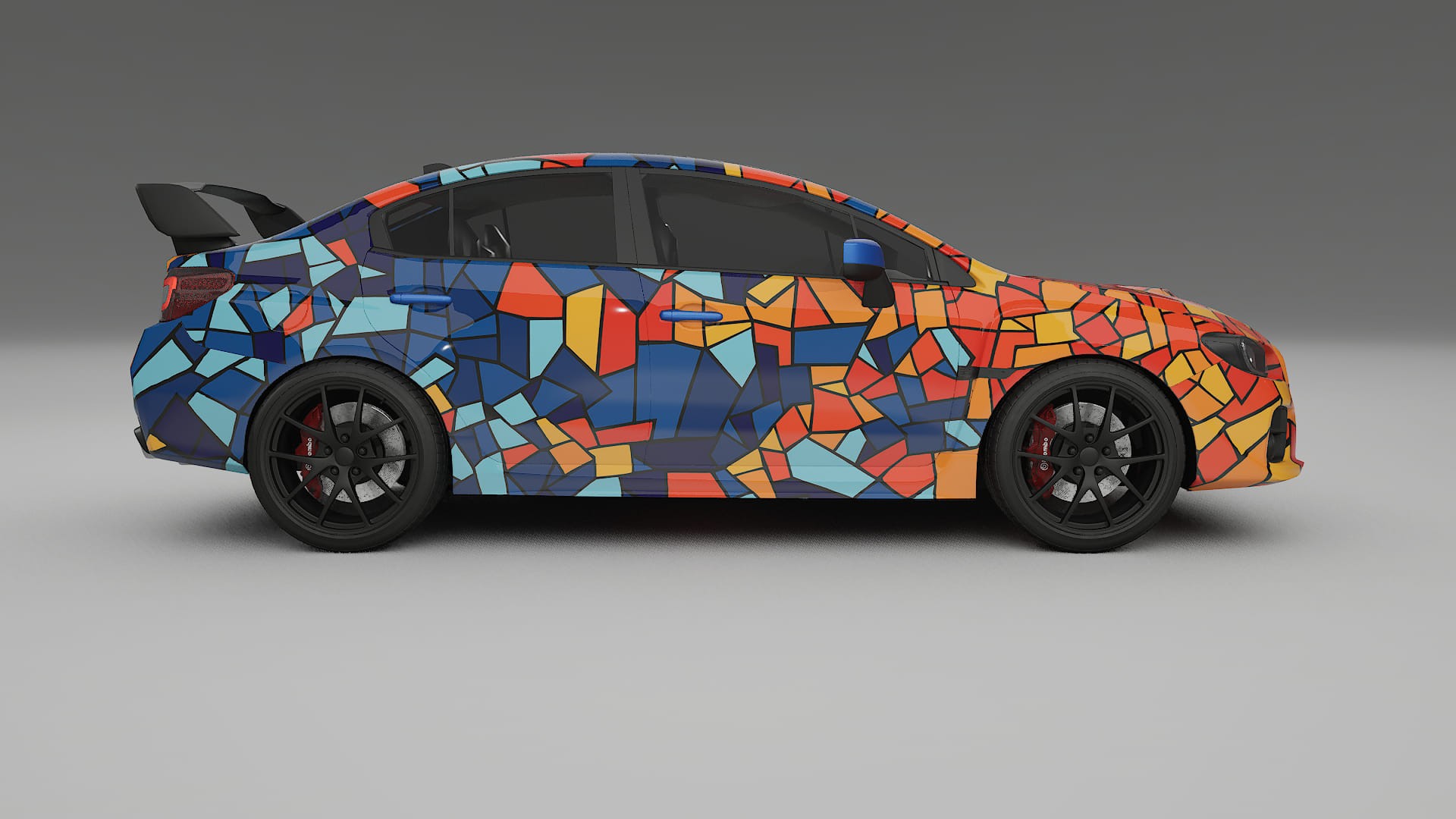 Subaru Impreza WRX Sti VA prefacelift pre-LCI BARCELONA – Kit Wrap PPF Personalizzato in Pellicola Poliuretanica Stampabile