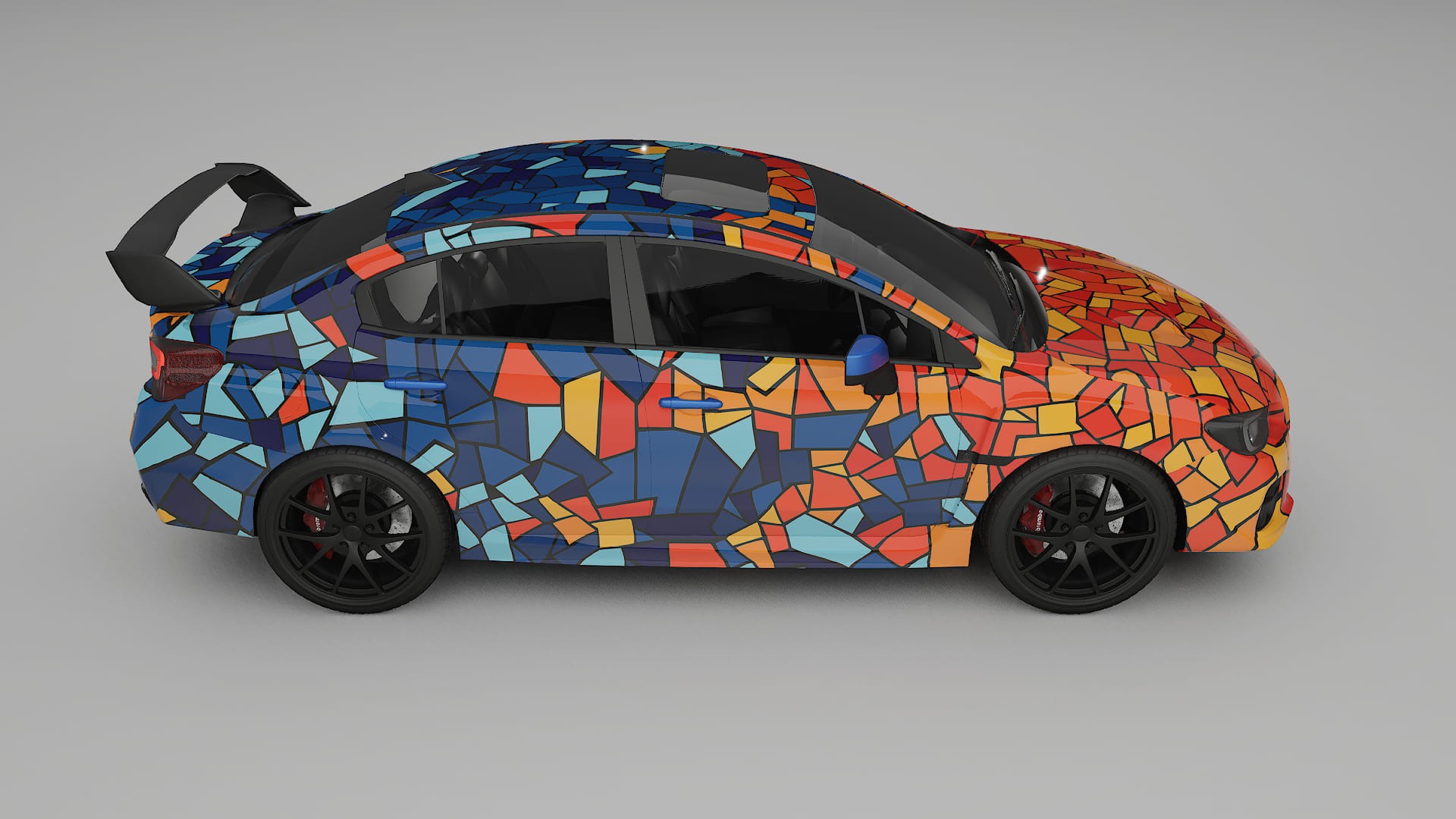 Subaru Impreza WRX Sti VA prefacelift pre-LCI BARCELONA – Kit Wrap PPF Personalizzato in Pellicola Poliuretanica Stampabile