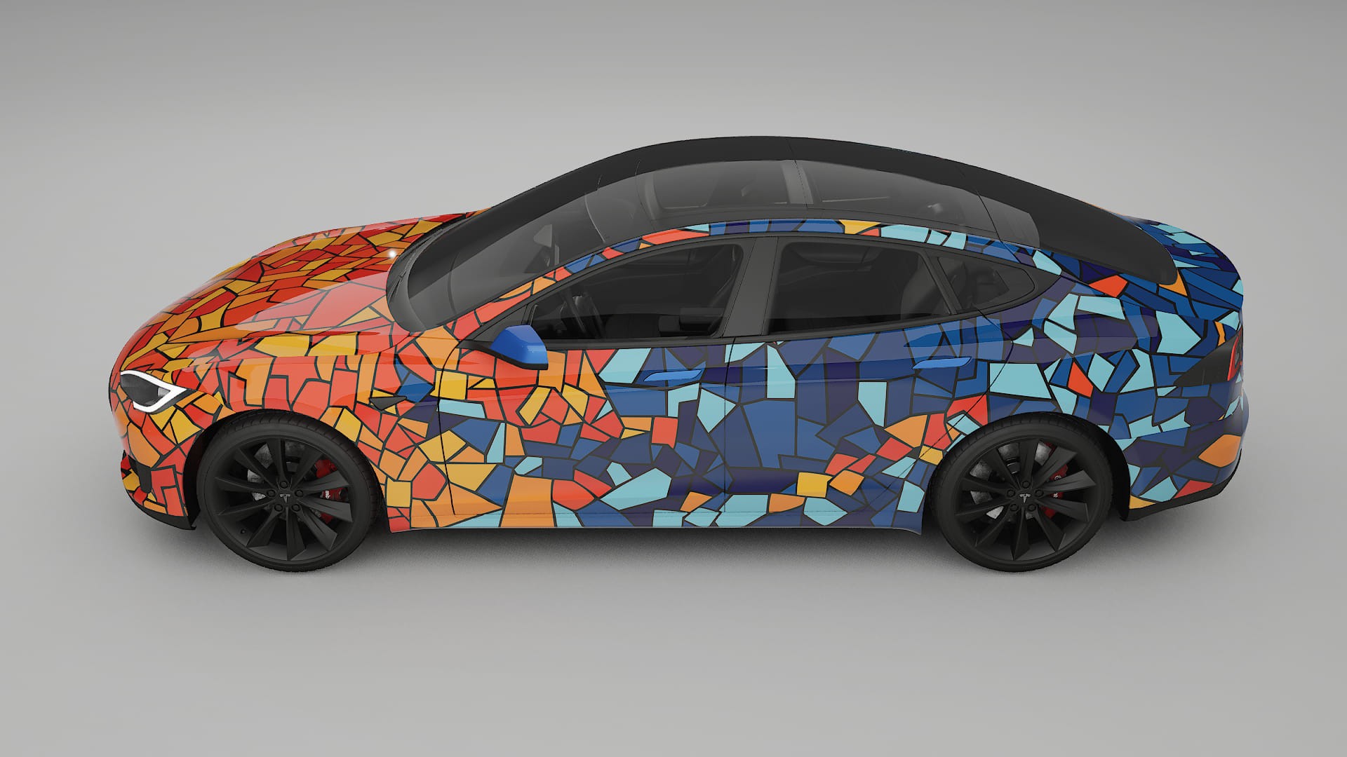 Tesla Model-S BARCELONA – Kit Wrap PPF Personalizzato in Pellicola Poliuretanica Stampabile