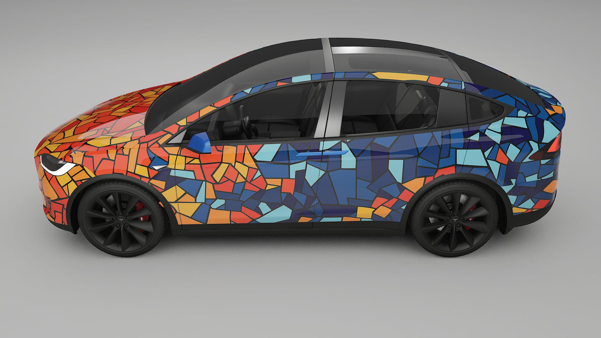 Tesla Model X BARCELONA – Kit Wrap PPF Personalizzato in Pellicola Poliuretanica Stampabile