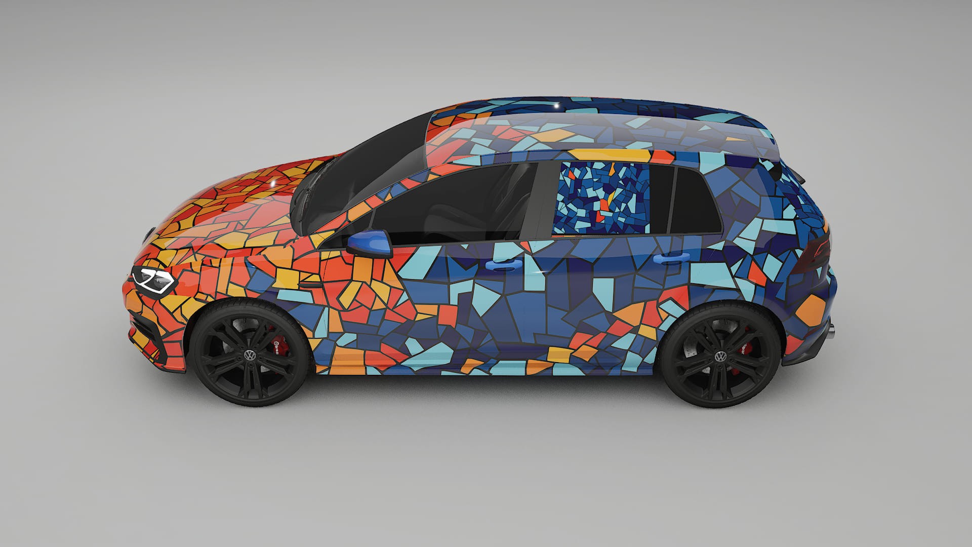 VW Golf Mk7 BARCELONA – Kit Wrap PPF Personalizzato in Pellicola Poliuretanica Stampabile