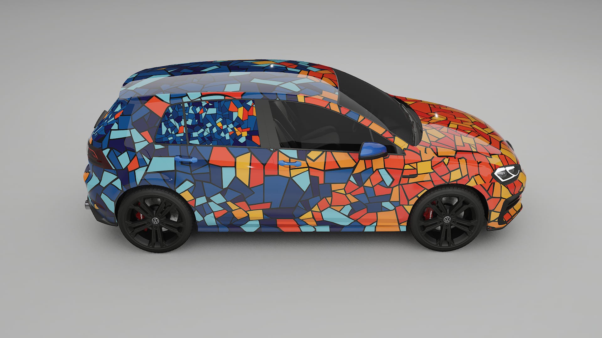 VW Golf Mk7 BARCELONA – Kit Wrap PPF Personalizzato in Pellicola Poliuretanica Stampabile