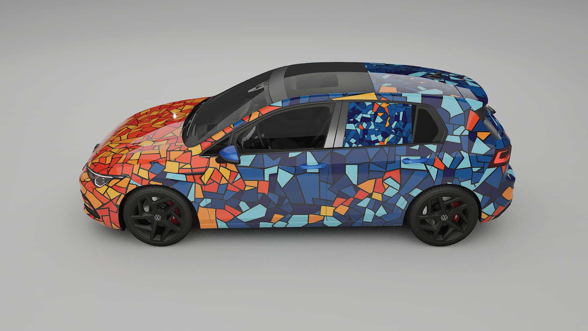 VW Golf Mk8 BARCELONA – Kit Wrap PPF Personalizzato in Pellicola Poliuretanica Stampabile