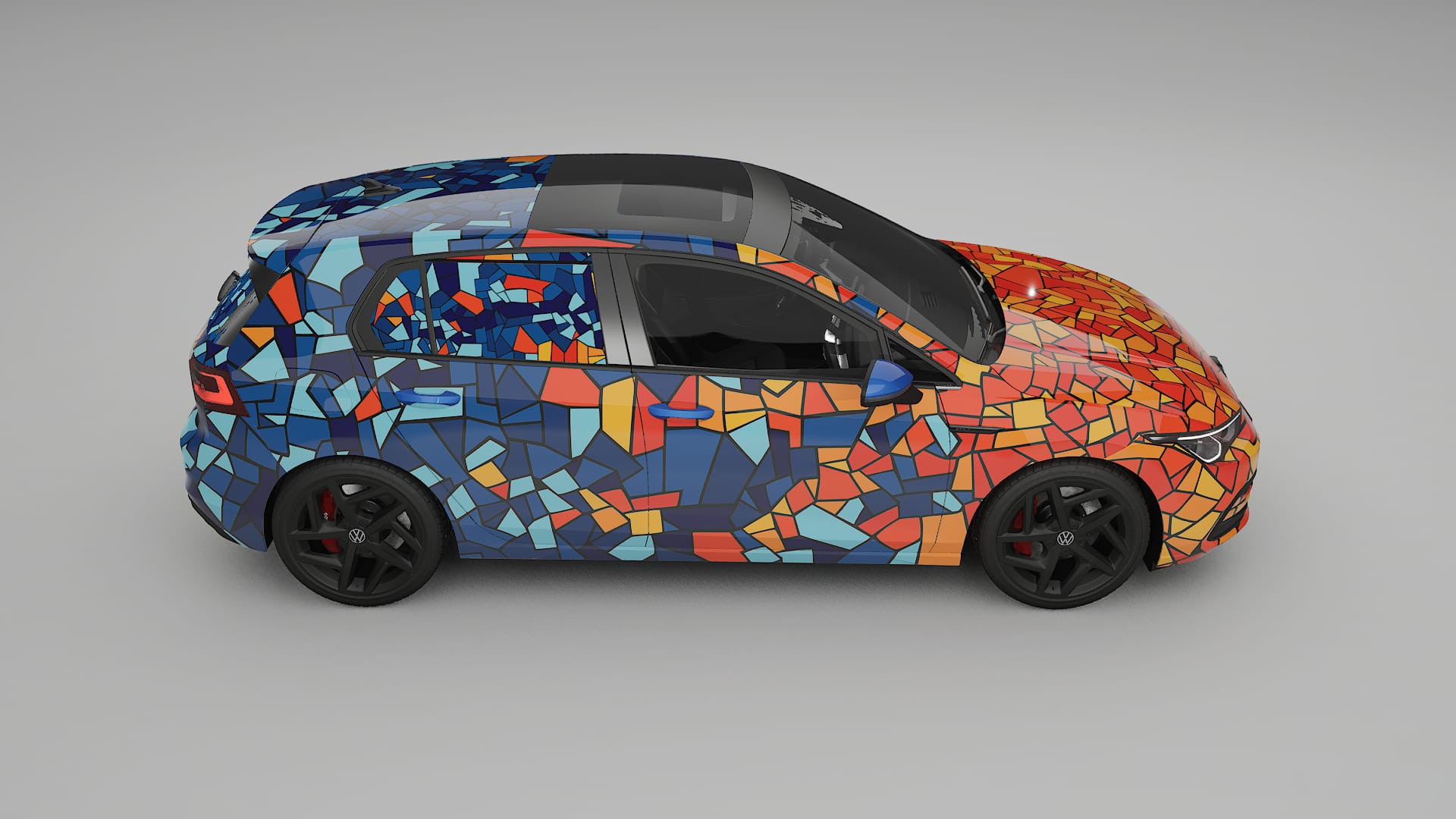 VW Golf Mk8 BARCELONA – Kit Wrap PPF Personalizzato in Pellicola Poliuretanica Stampabile