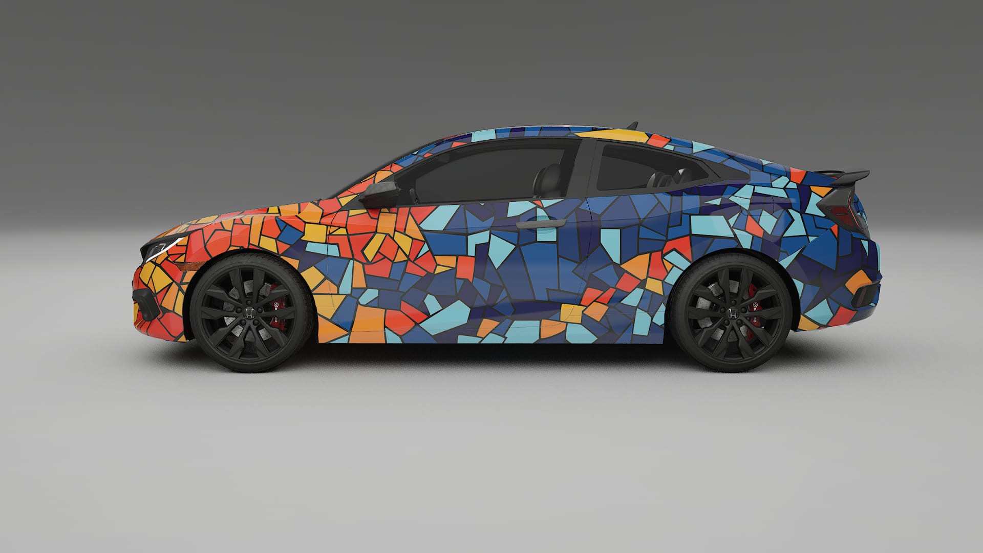 Honda Civic coupe prefacelift pre-LCI BARCELONA – Kit Wrap PPF Personalizzato in Pellicola Poliuretanica Stampabile