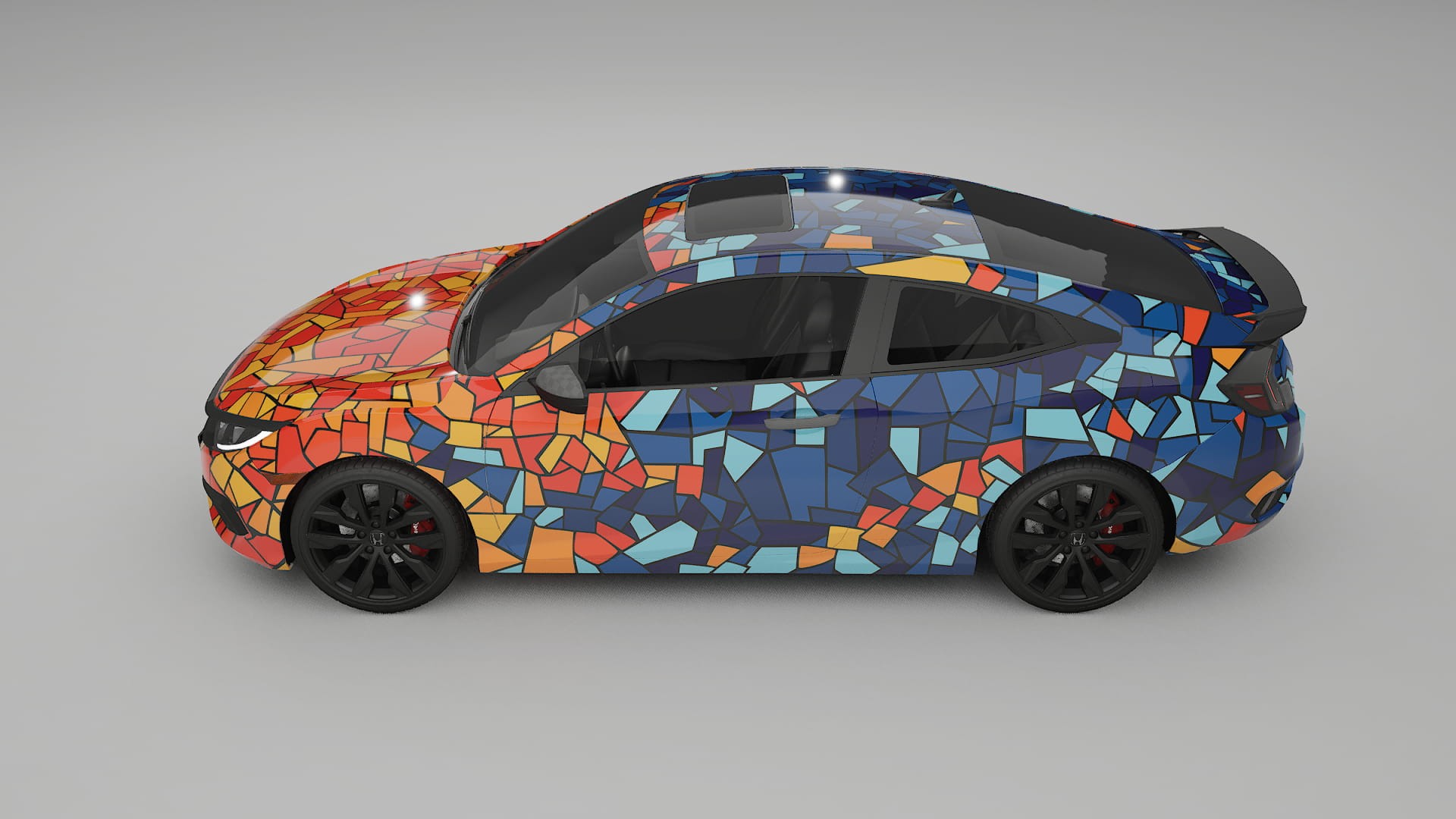 Honda Civic coupe prefacelift pre-LCI BARCELONA – Kit Wrap PPF Personalizzato in Pellicola Poliuretanica Stampabile